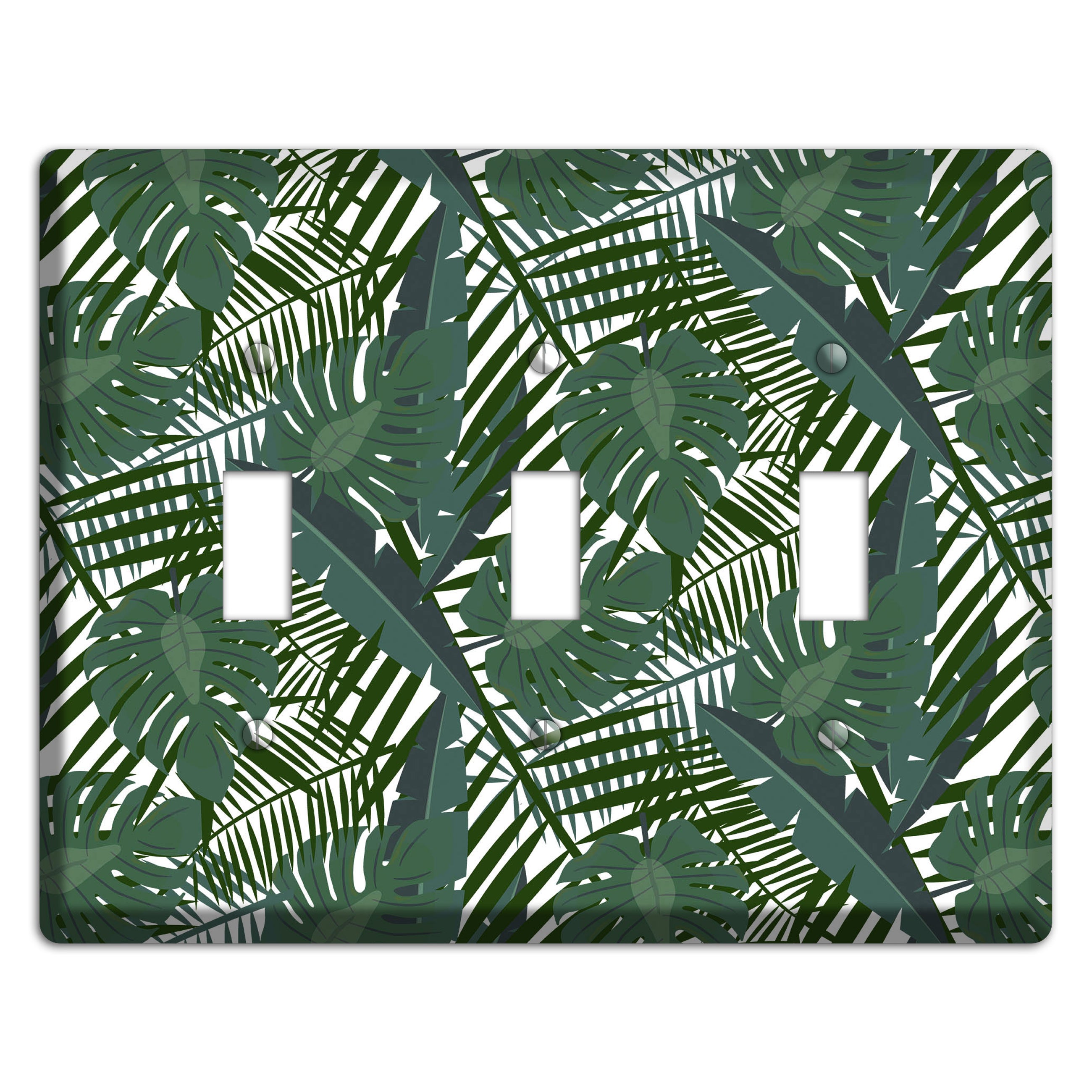 Leaves Style Q 3 Toggle Wallplate