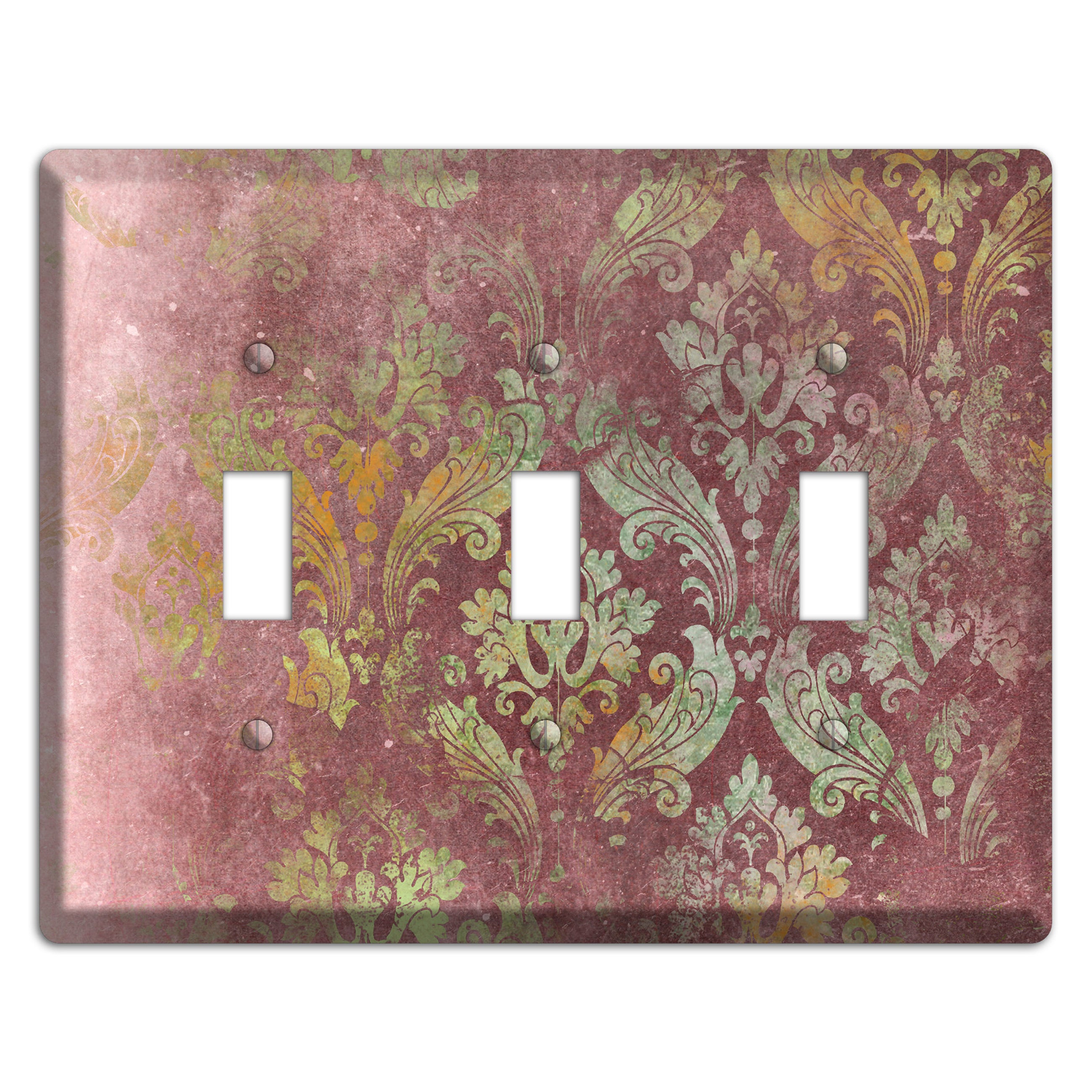 Roman Coffee Whimsical Damask 3 Toggle Wallplate