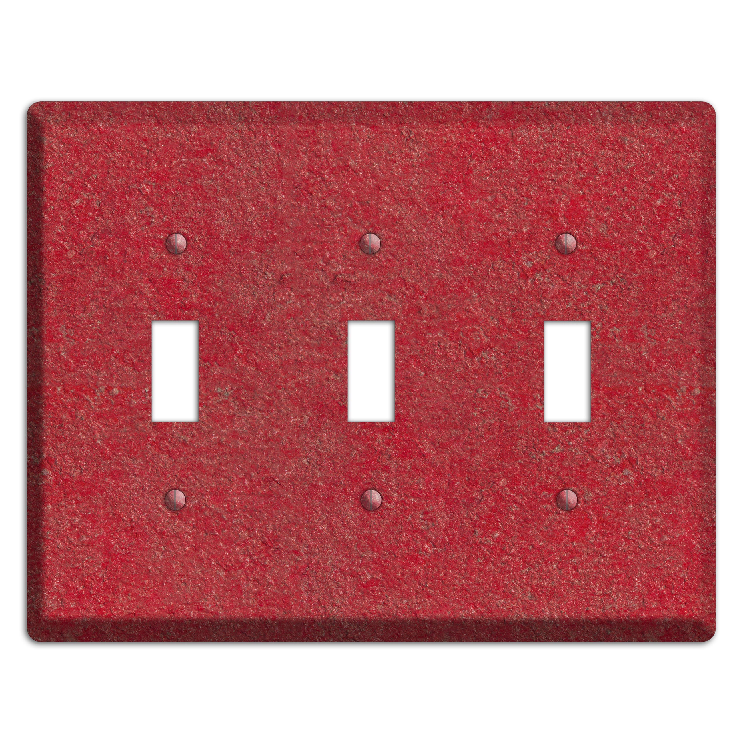Stucco Red 3 Toggle Wallplate