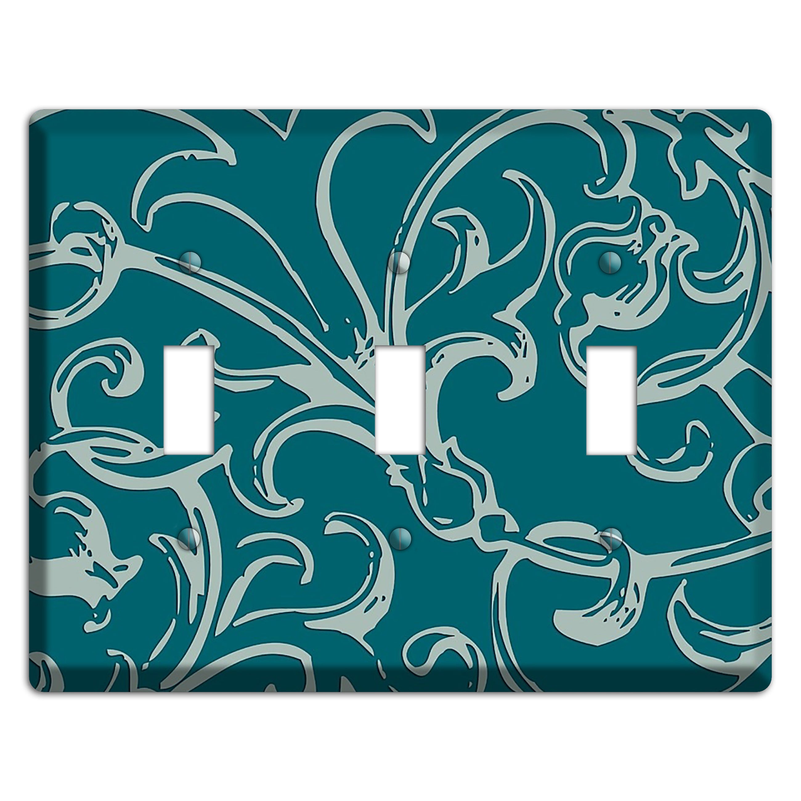 Victorian Teal 3 Toggle Wallplate