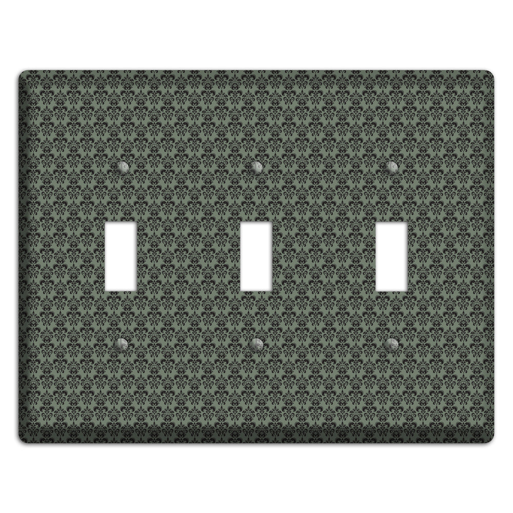 Moss Tiny Cartouche Half Drop 3 Toggle Wallplate