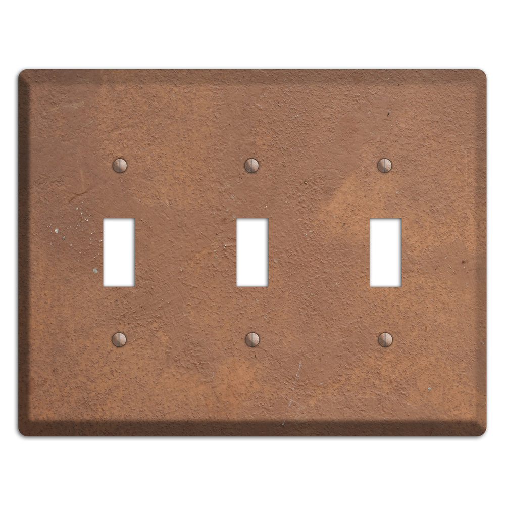 Brown Concrete 3 Toggle Wallplate