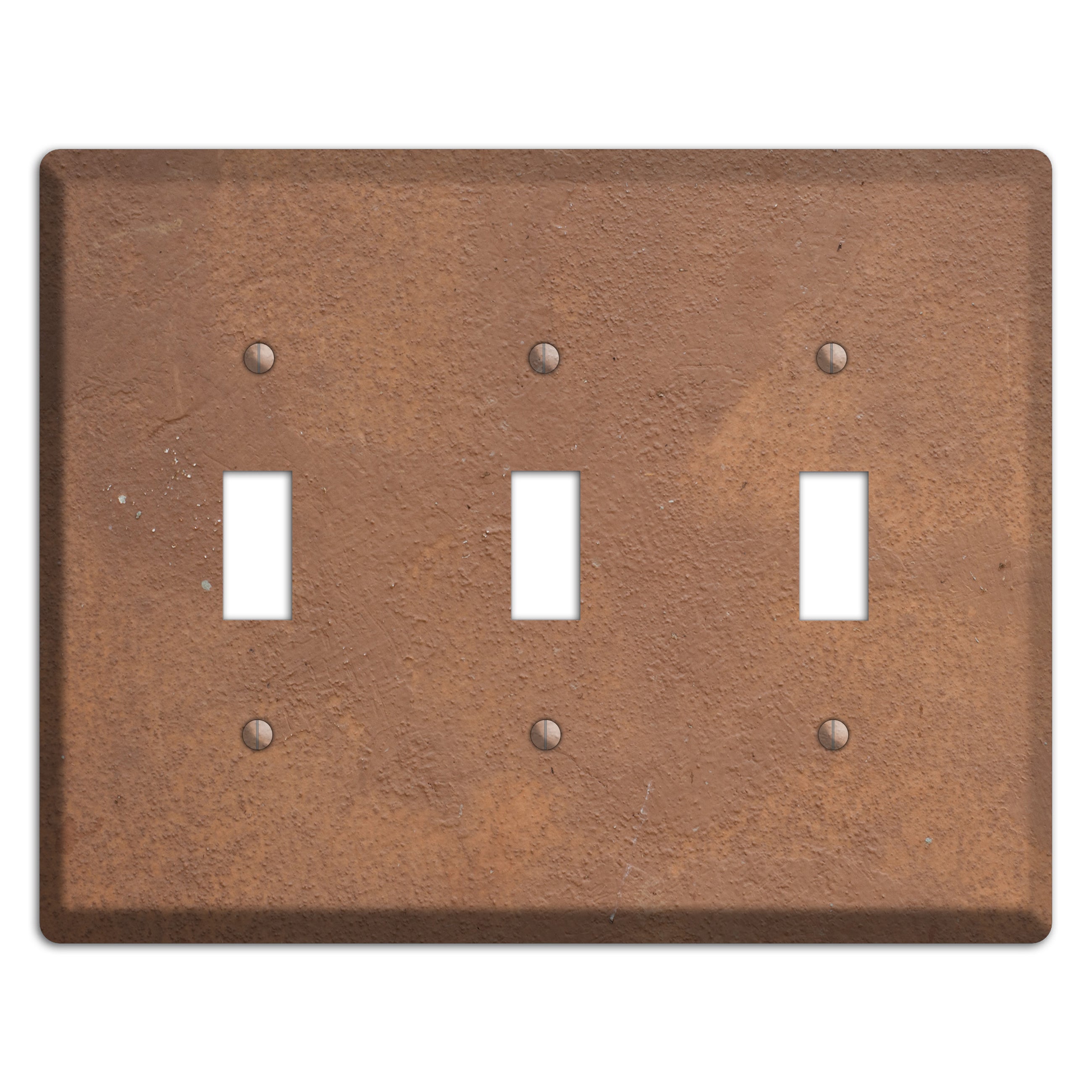 Brown Concrete 3 Toggle Wallplate