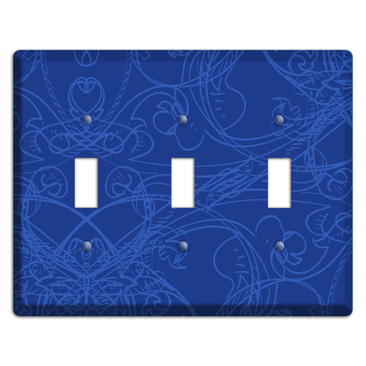 Blue Deco Sketch 3 Toggle Wallplate