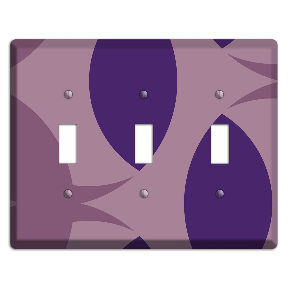 Purple Abstract 3 Toggle Wallplate