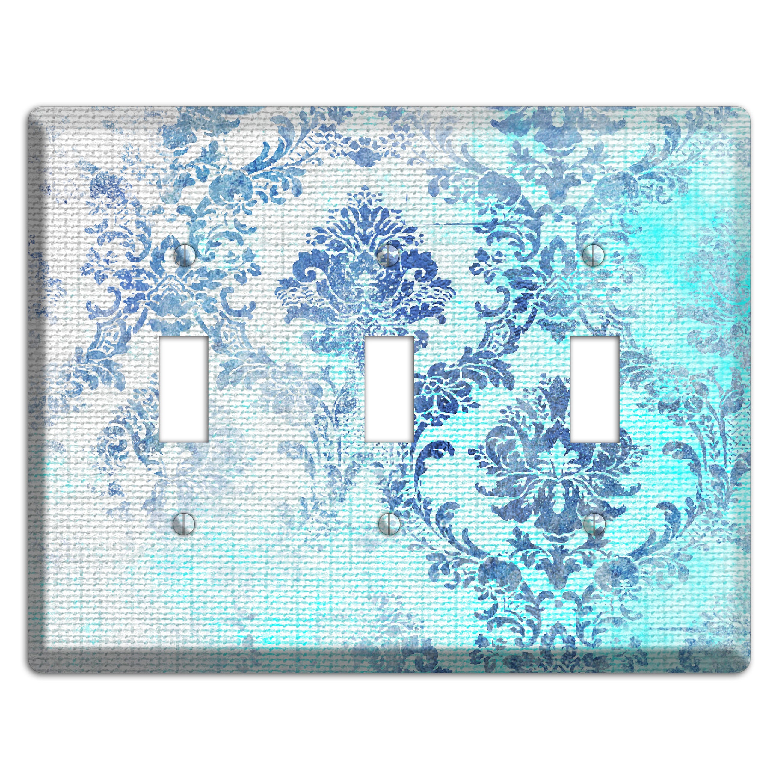 Ice Cold Whimsical Damask 3 Toggle Wallplate