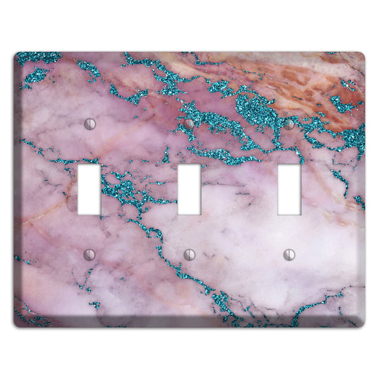 Lily Marble 3 Toggle Wallplate