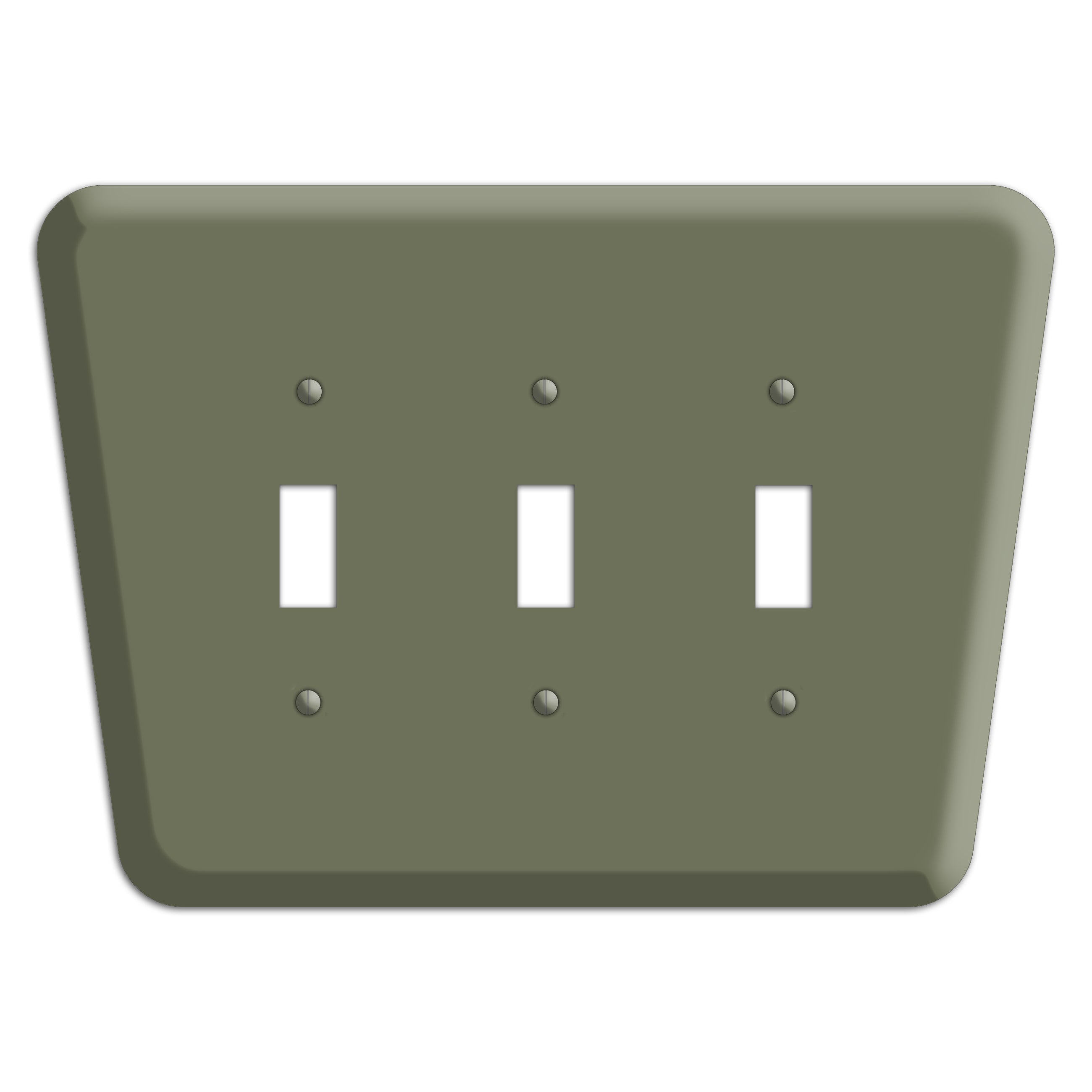 Eucalyptus Mid-Century 3 Toggle Wallplate