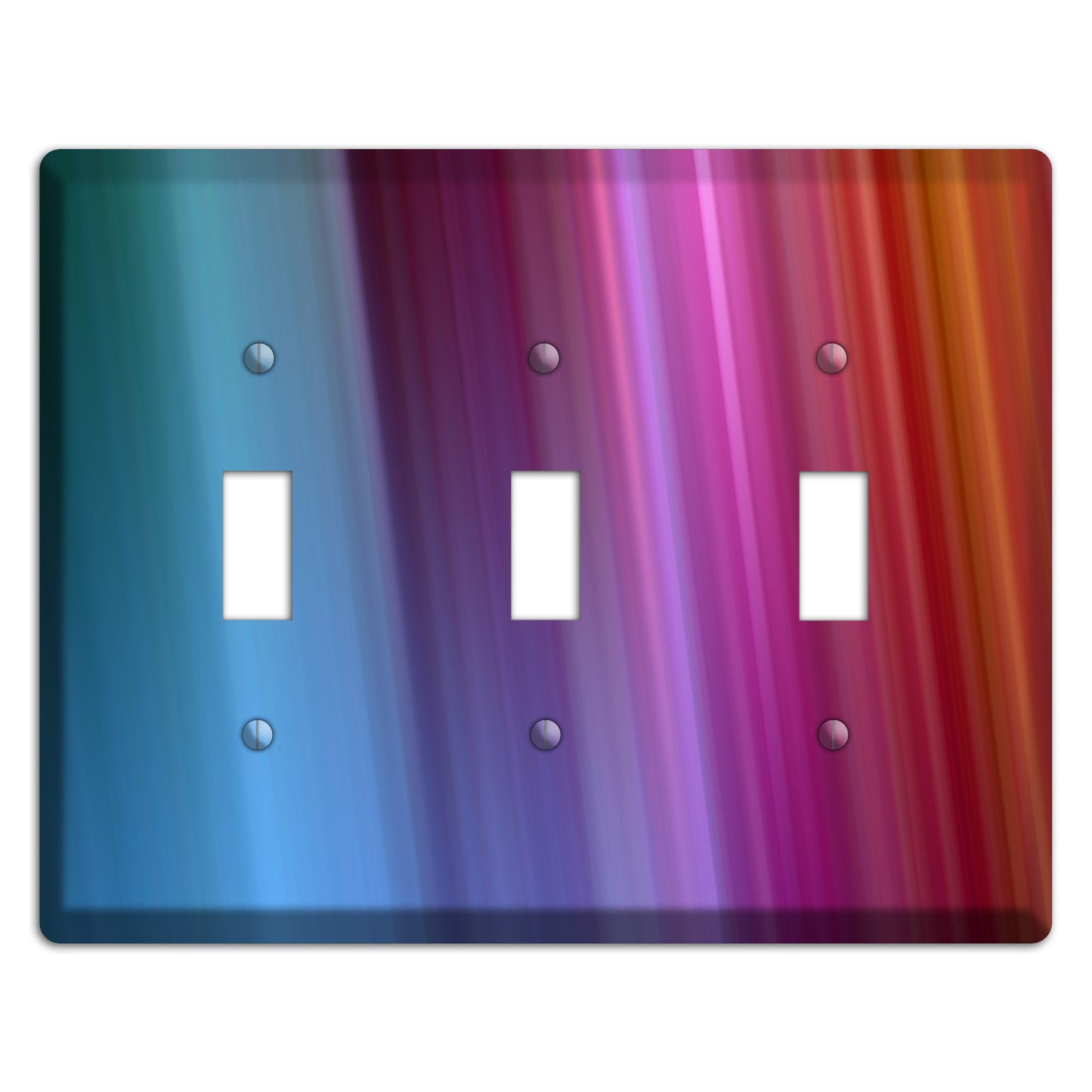 Blue and Purple Ray of Light 3 Toggle Wallplate