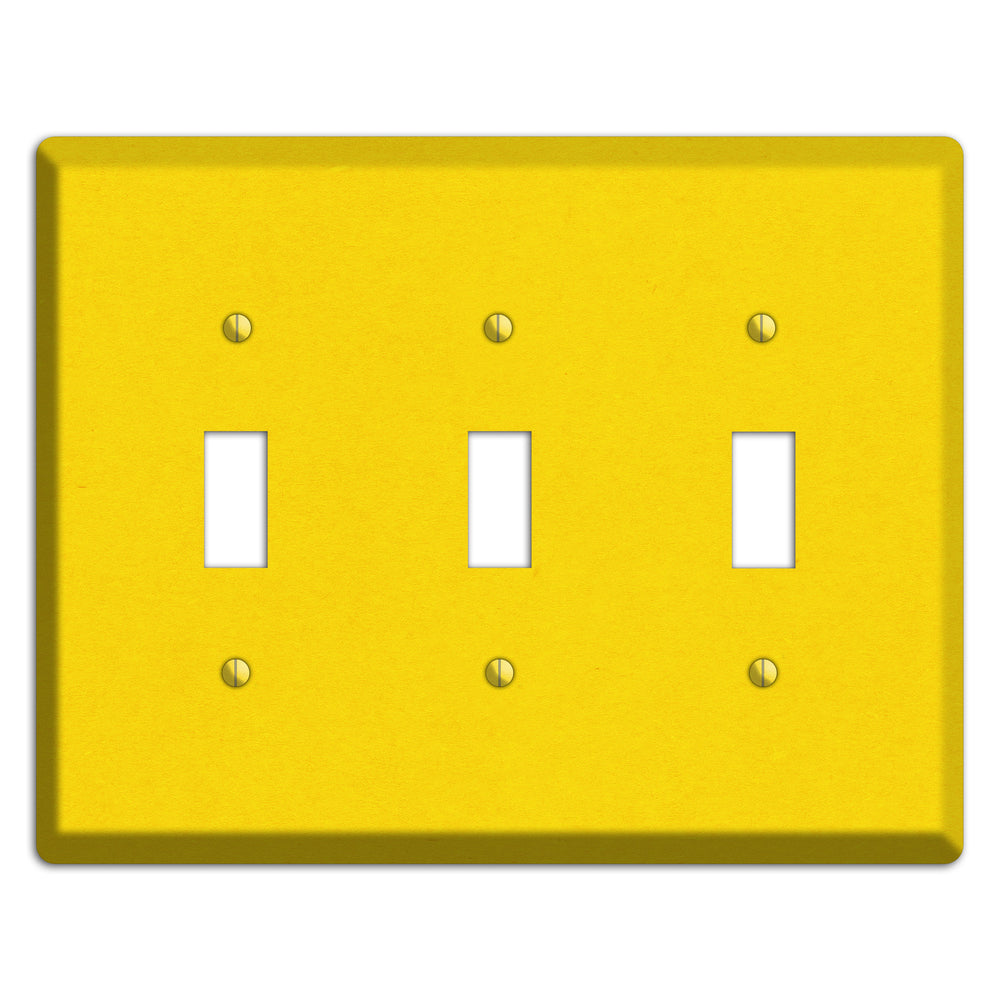 Moon Yellow Kraft 3 Toggle Wallplate