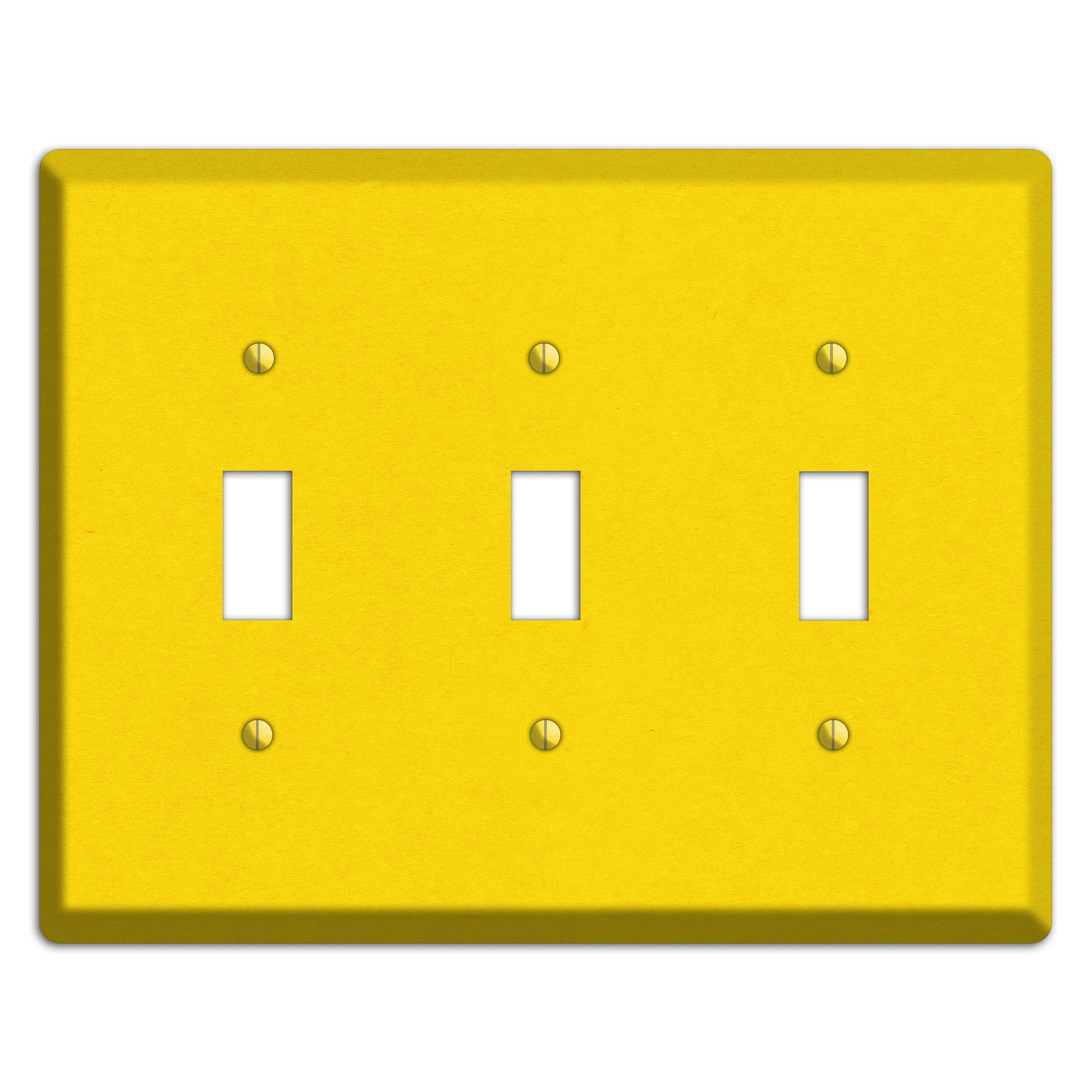 Moon Yellow Kraft 3 Toggle Wallplate