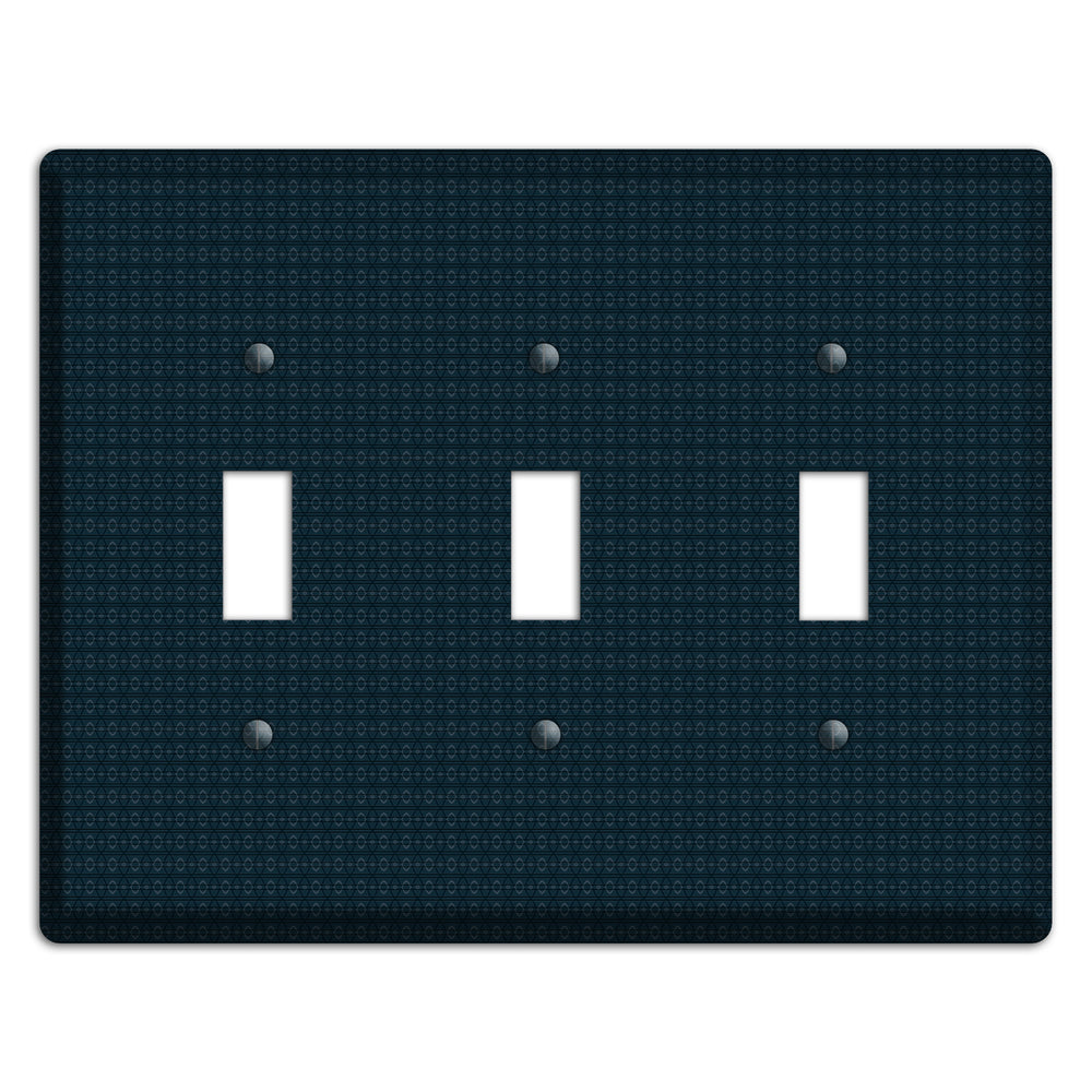 Navy Tiny Tapestry 3 Toggle Wallplate