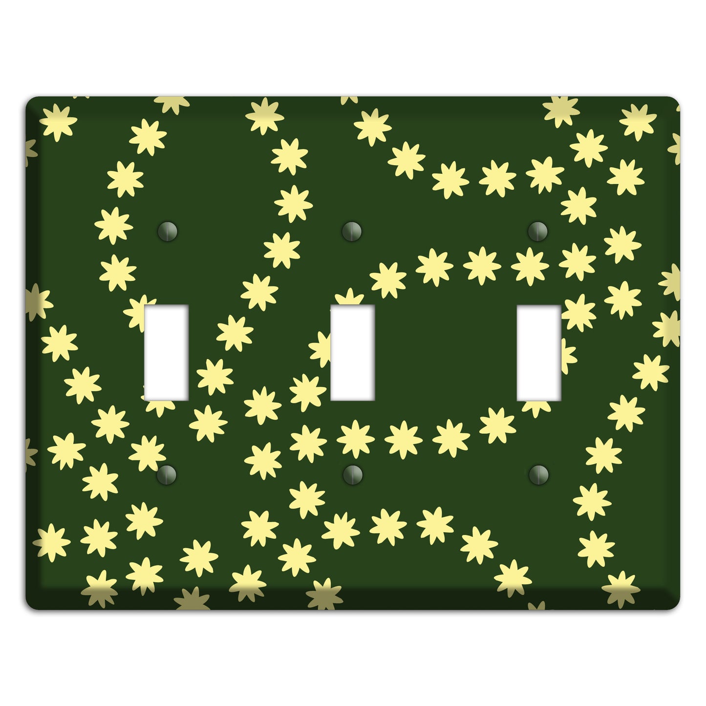 Green with Yellow Constellation 3 Toggle Wallplate