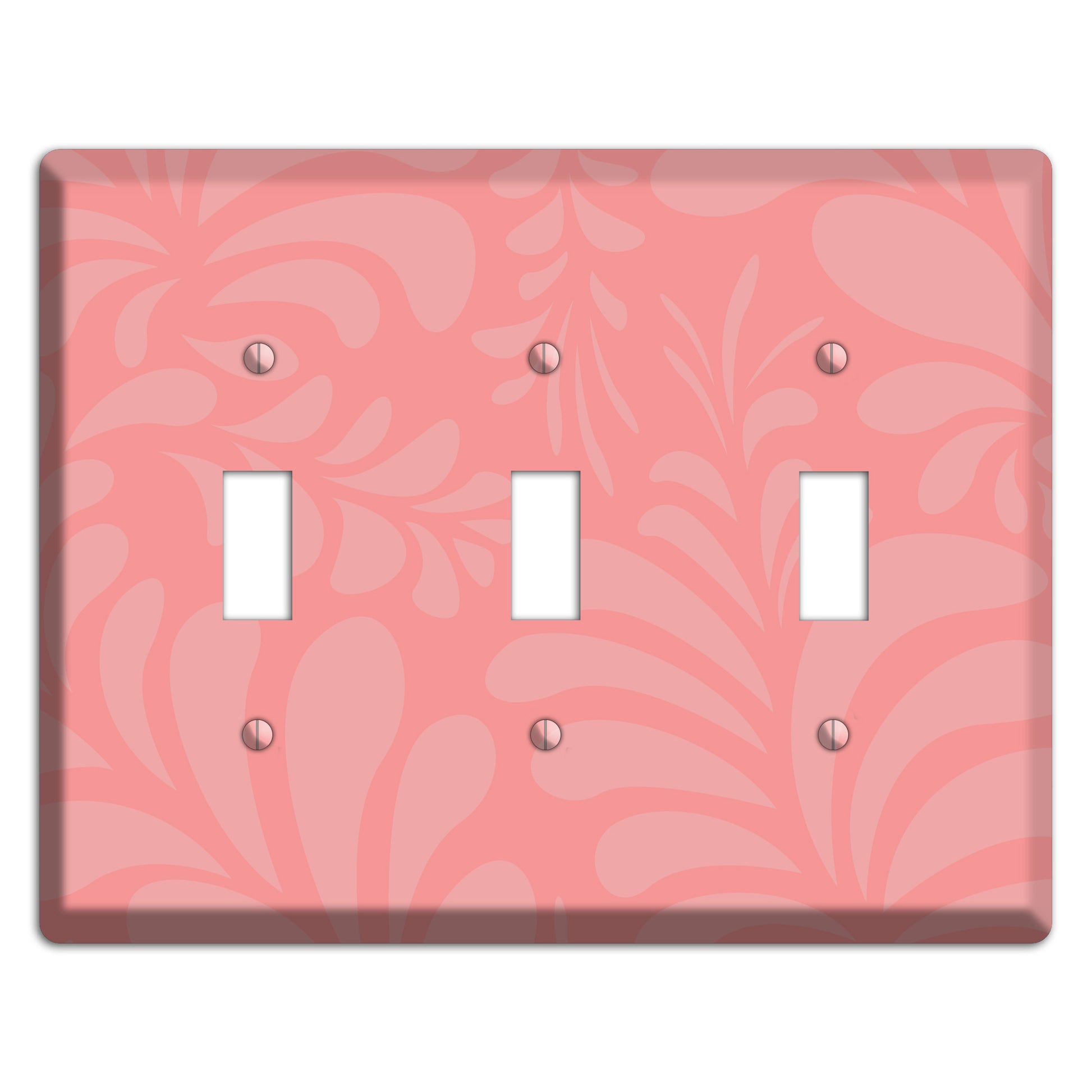 Pink Herati 3 Toggle Wallplate