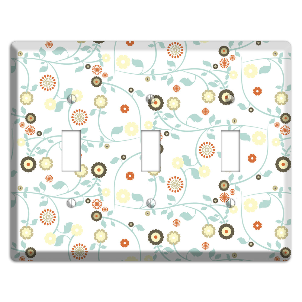 Cute Flowers 3 Toggle Wallplate
