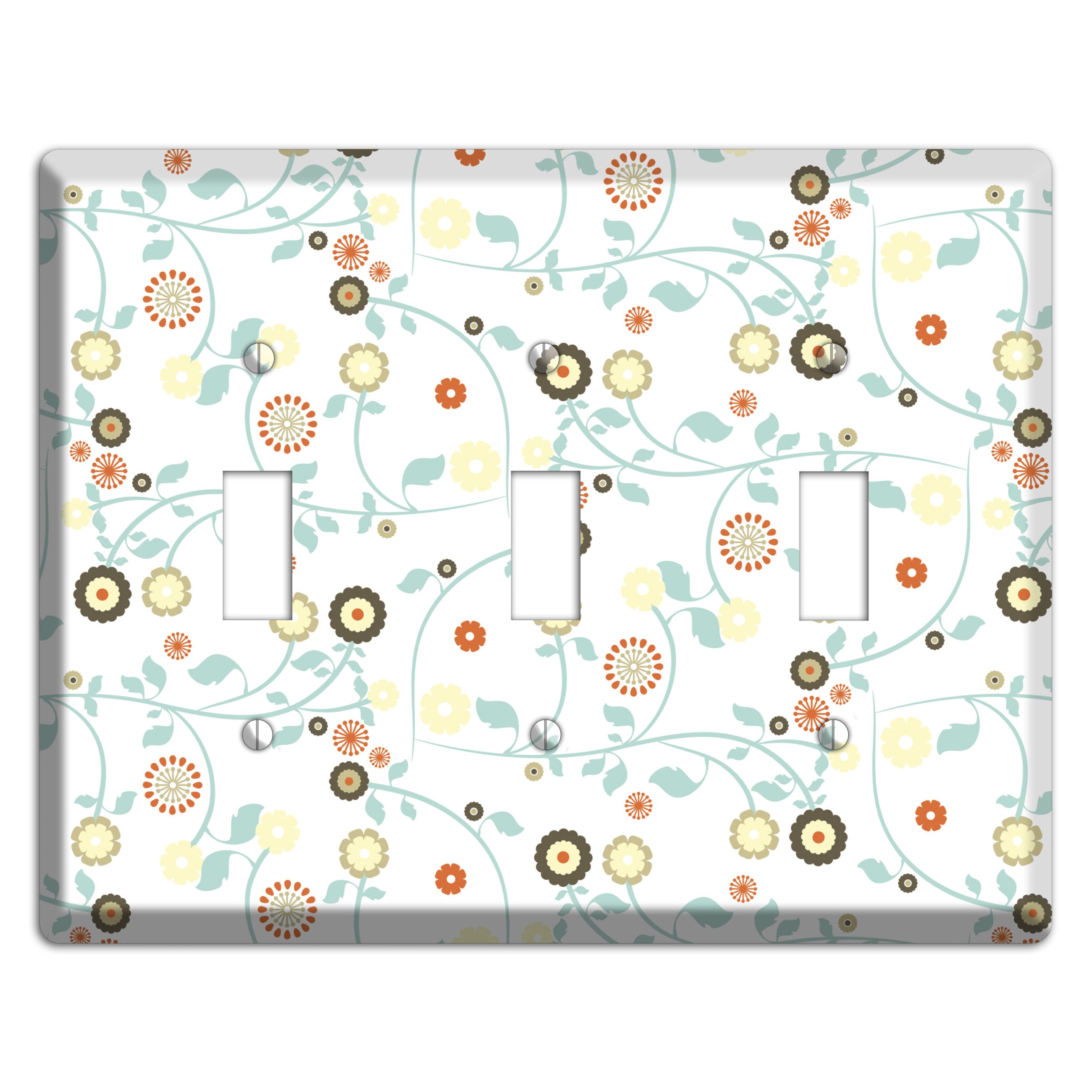 Cute Flowers 3 Toggle Wallplate
