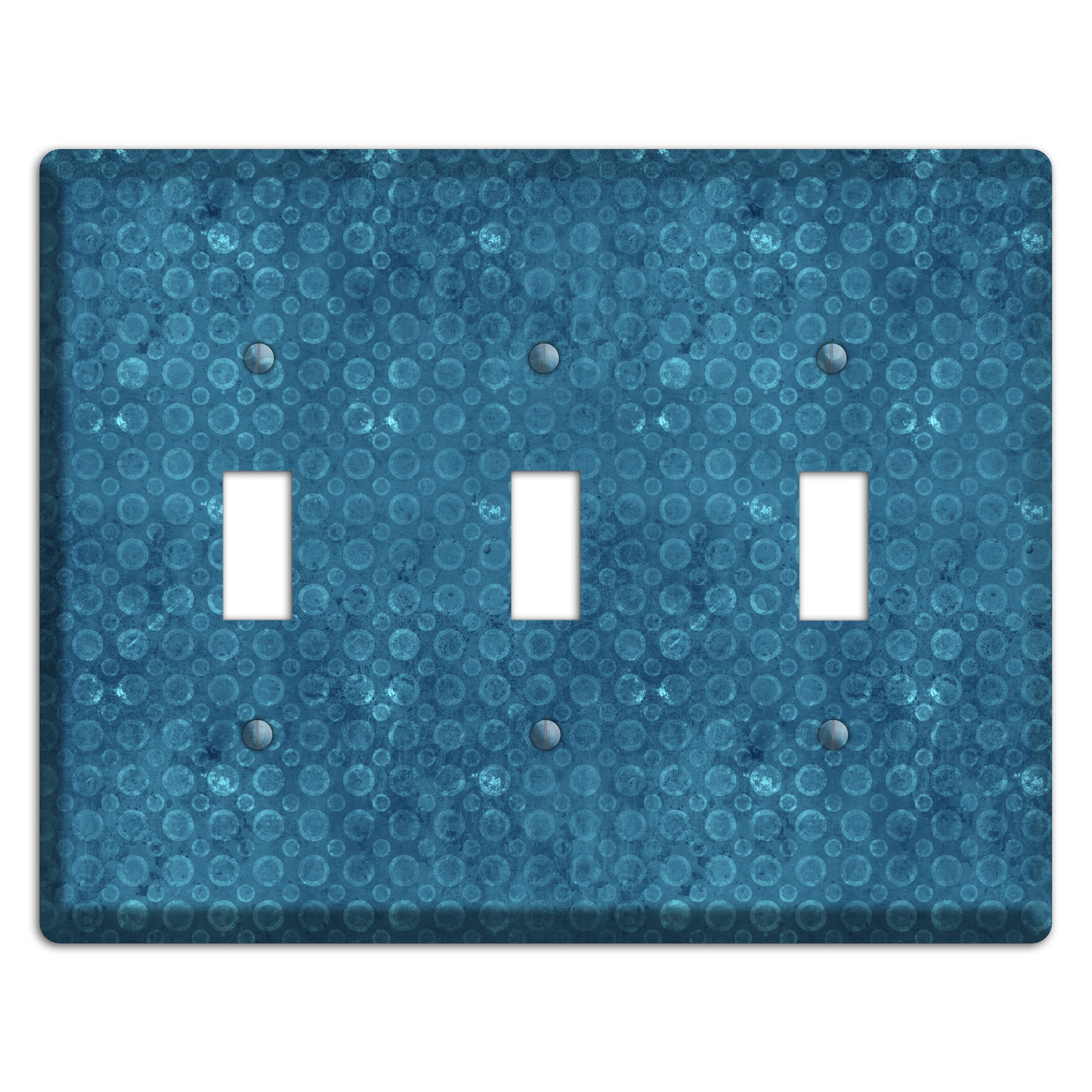 Turquoise Circles 3 Toggle Wallplate