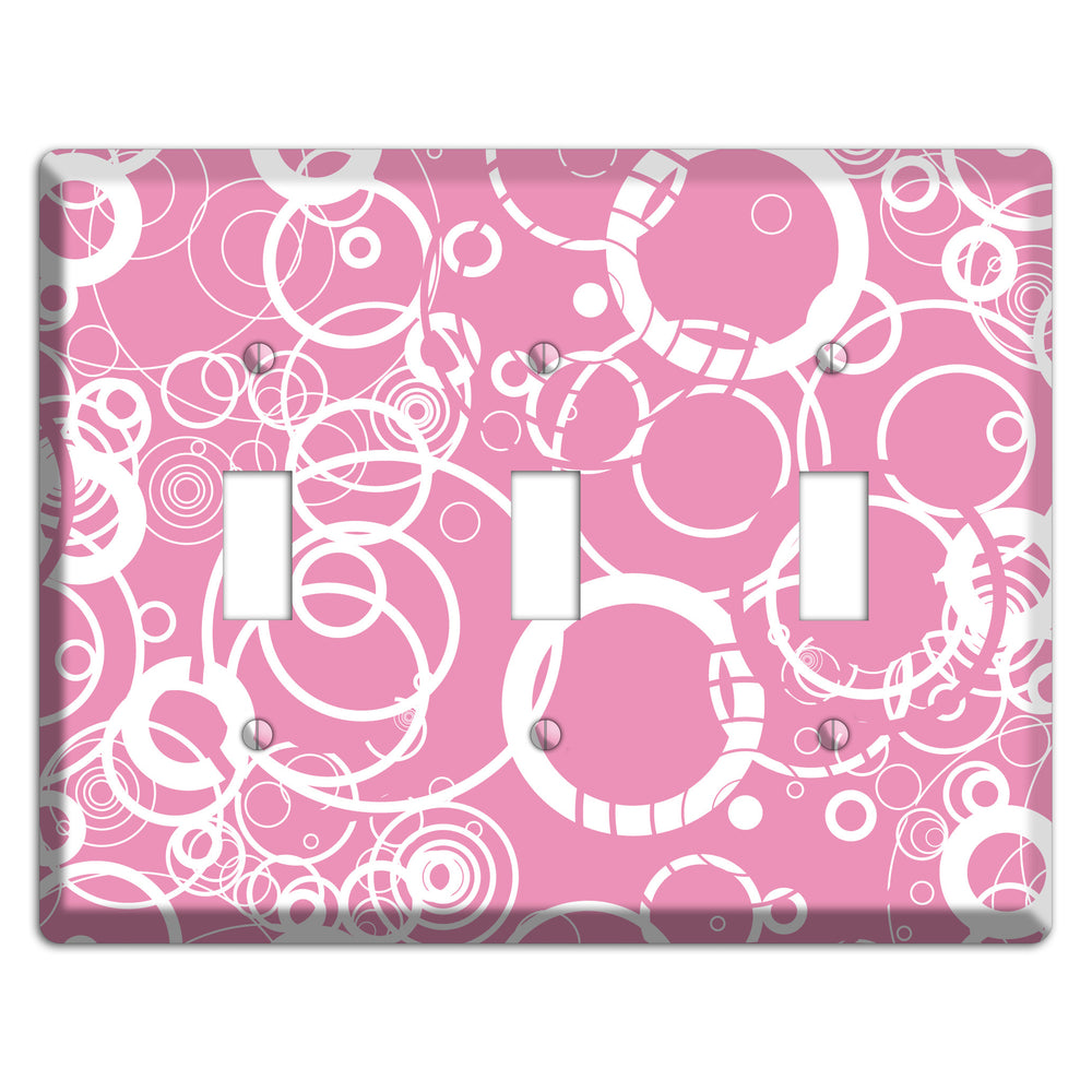 Light Pink Circles 3 Toggle Wallplate