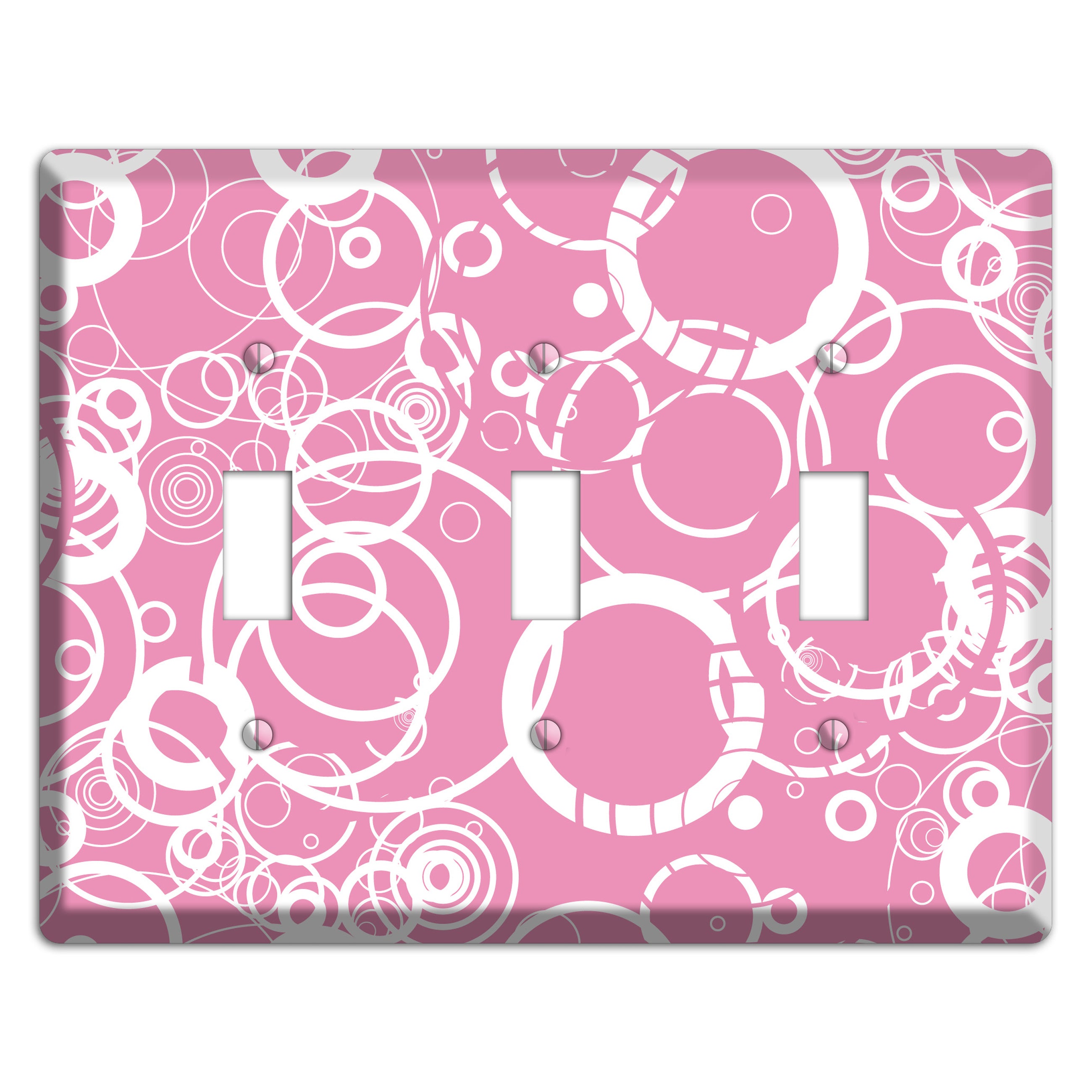 Light Pink Circles 3 Toggle Wallplate
