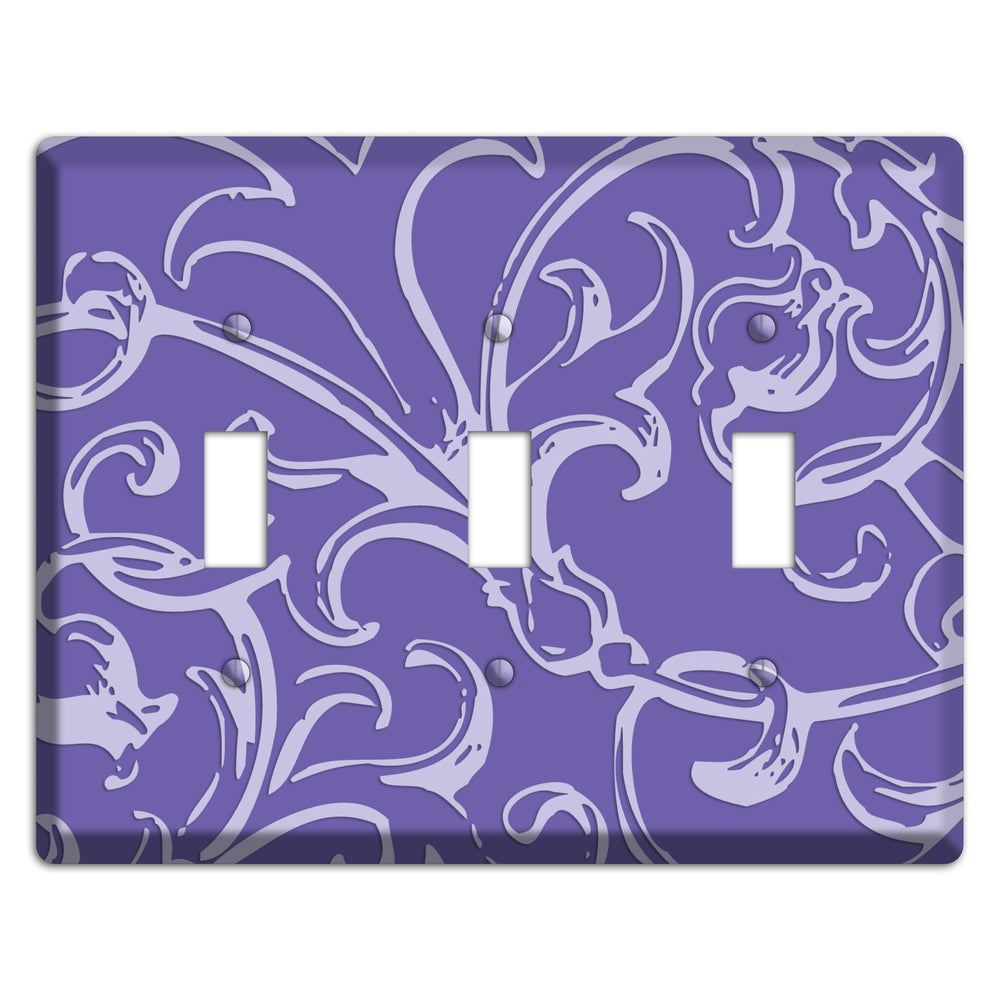 Victorian Light Purple 3 Toggle Wallplate