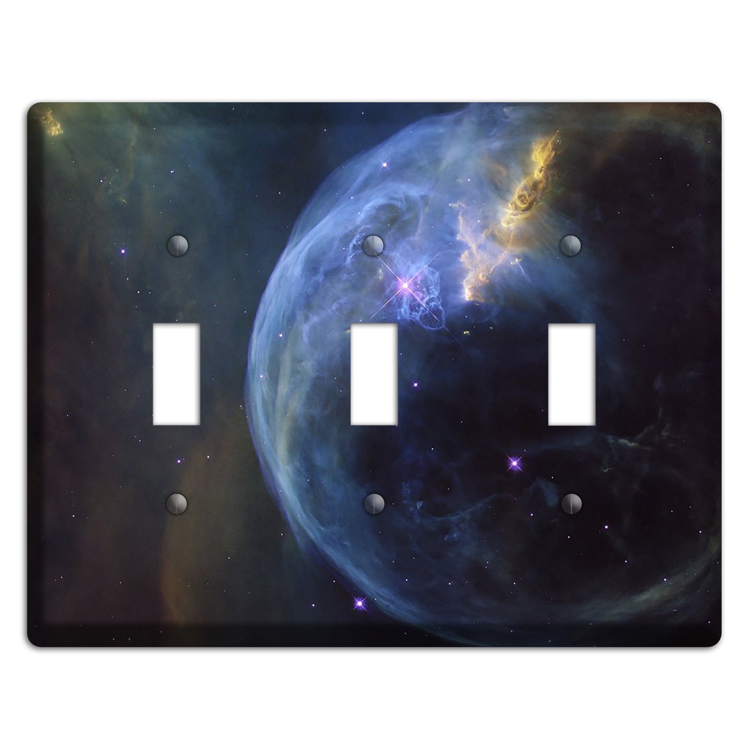 Bubble Nebula 3 Toggle Wallplate
