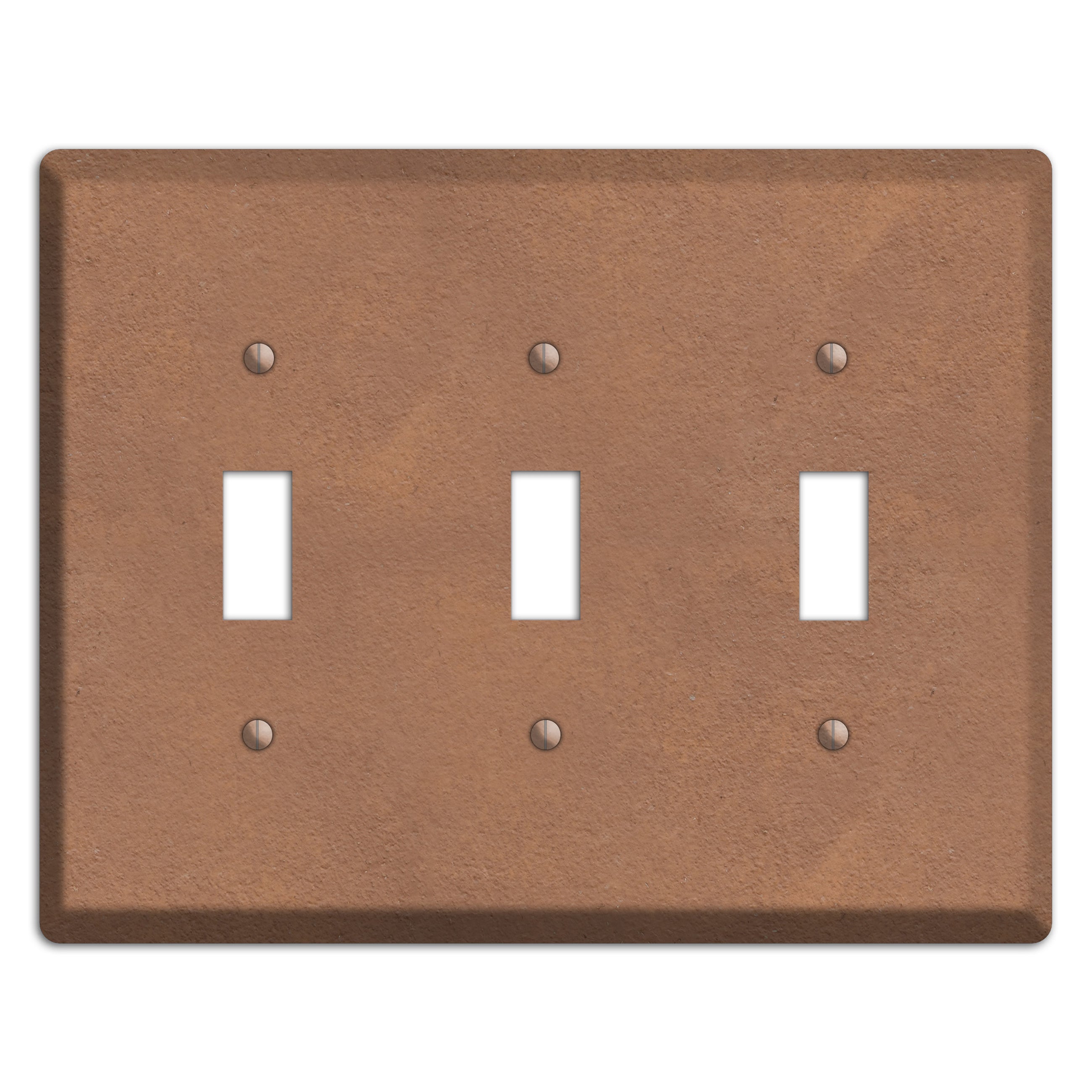 Stucoo Brown 3 Toggle Wallplate