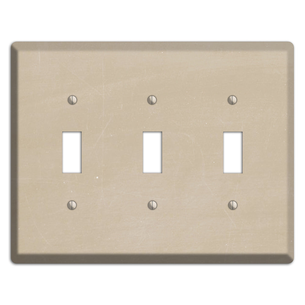 Chalk Tan 3 Toggle Wallplate