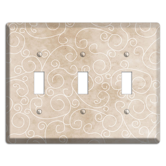Wafer Neutral Texture 3 Toggle Wallplate