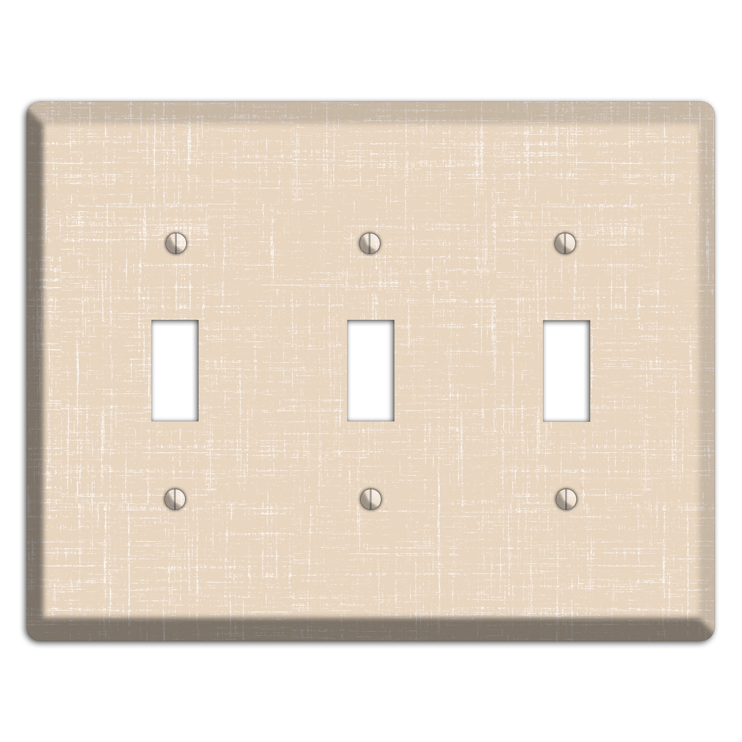 Double Spanish White Neutral Texture 3 Toggle Wallplate