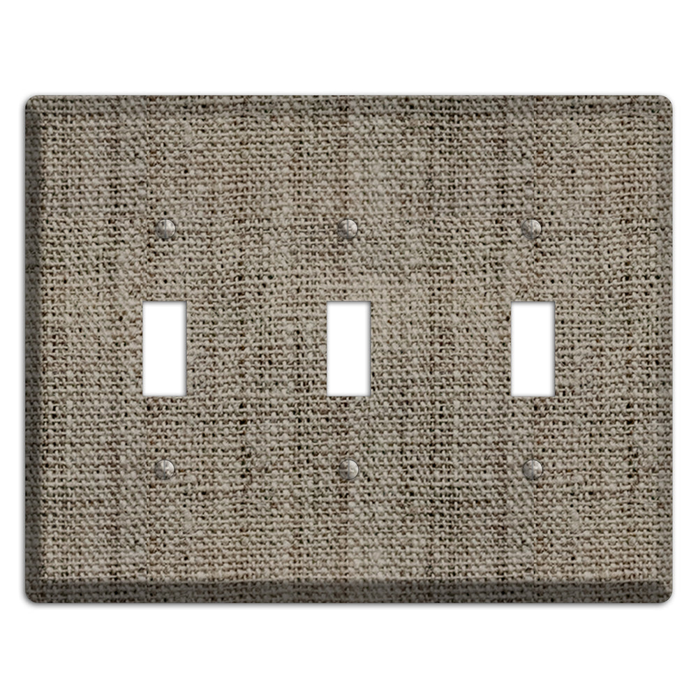 Makara Burlap 3 Toggle Wallplate