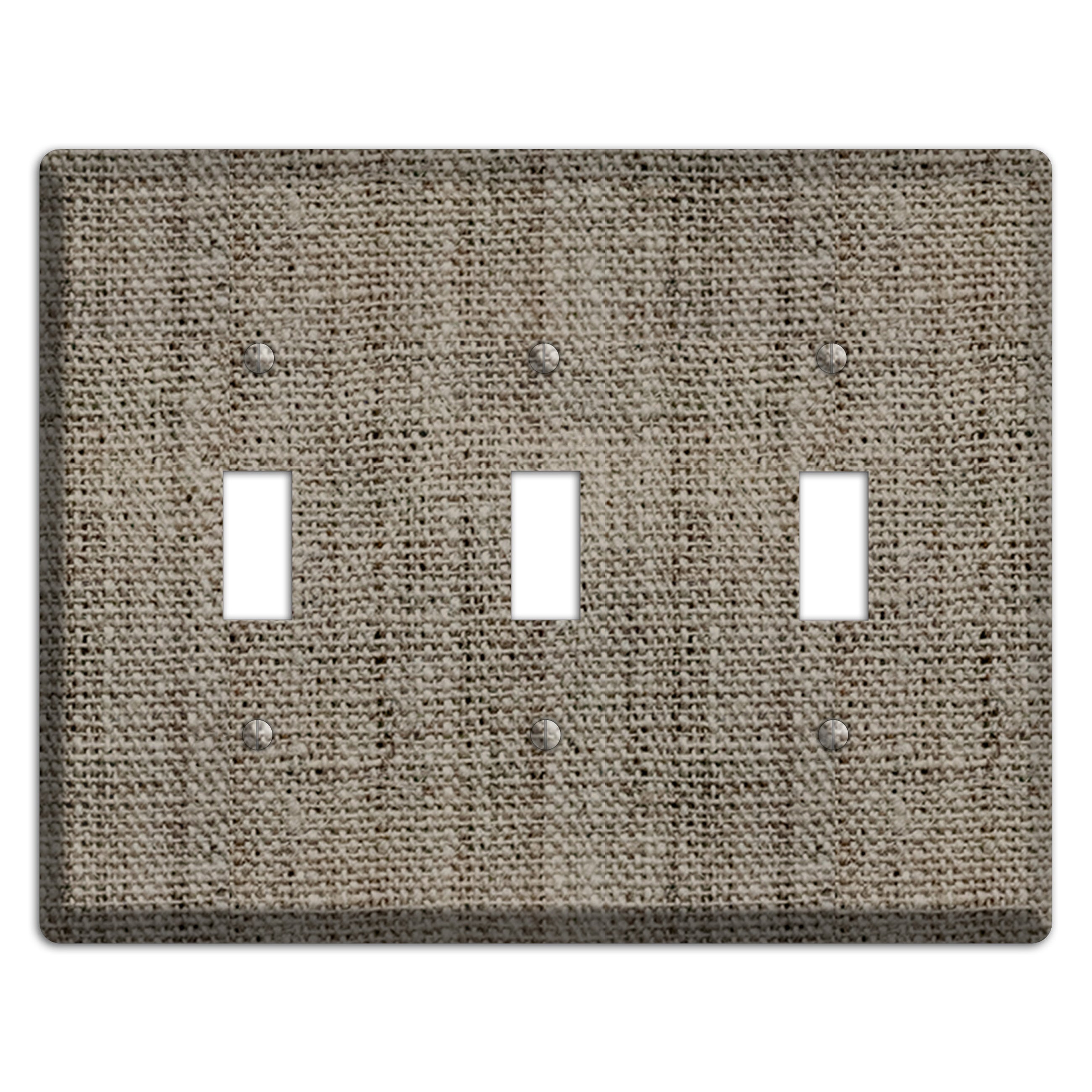 Makara Burlap 3 Toggle Wallplate