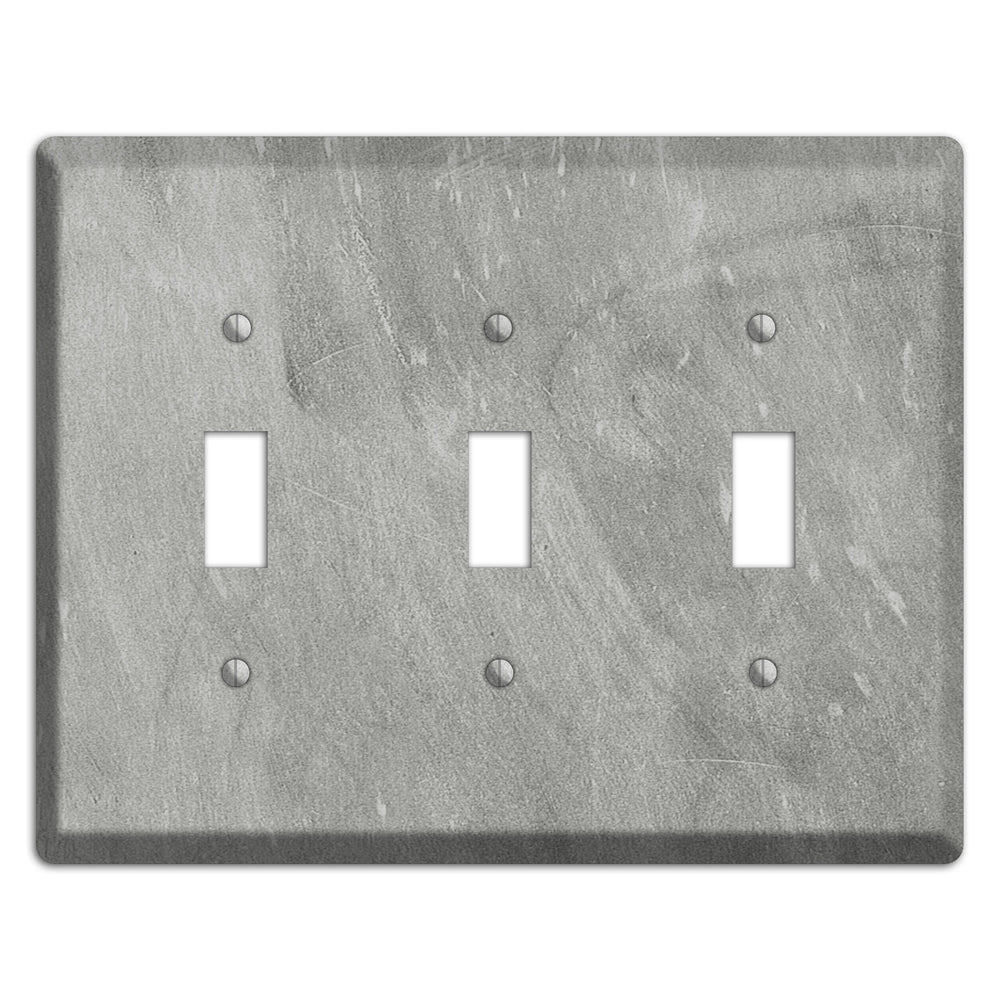Chalk Grey 3 Toggle Wallplate