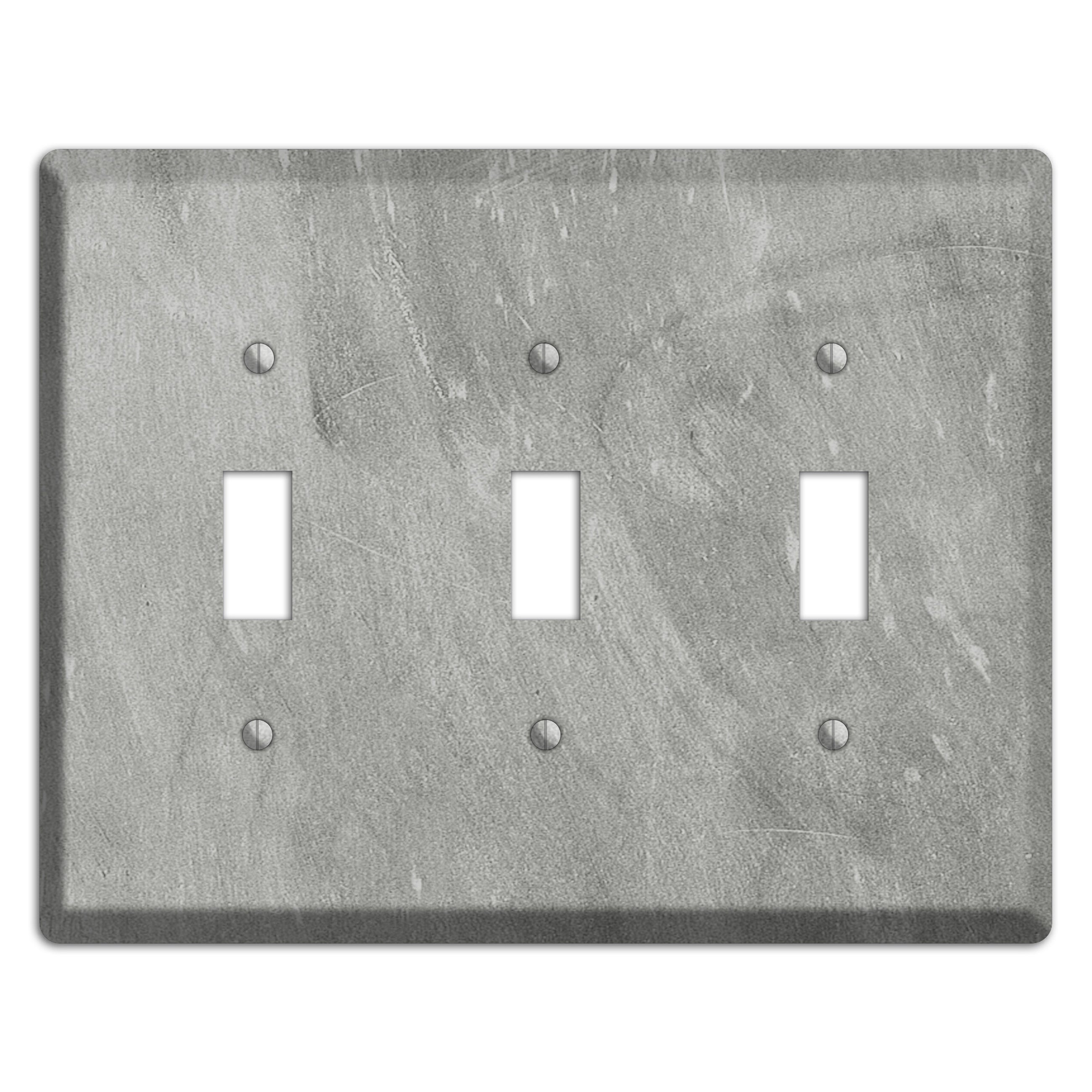 Chalk Grey 3 Toggle Wallplate