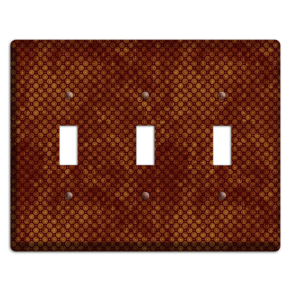 Maroon Tiny Circles 3 Toggle Wallplate