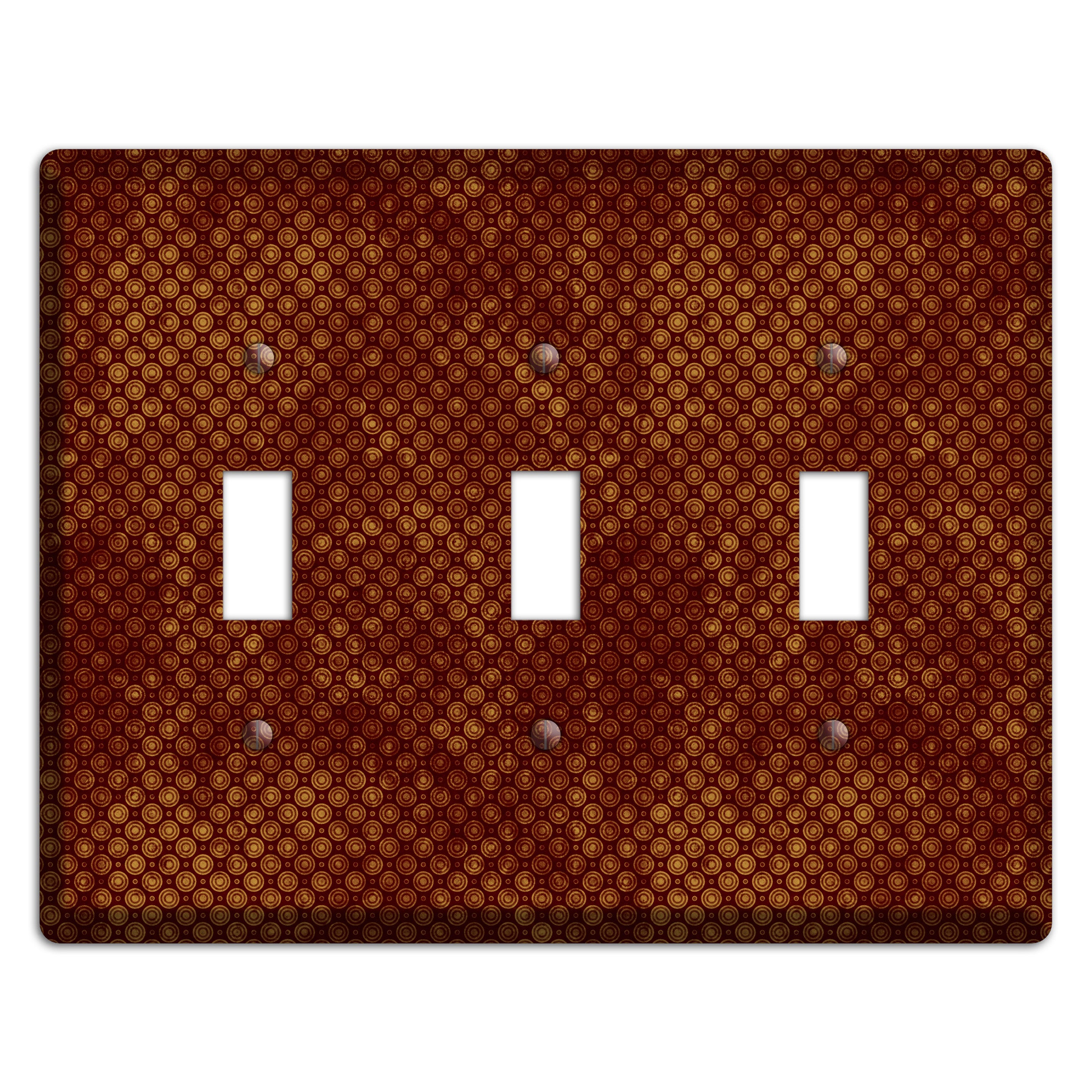 Maroon Tiny Circles 3 Toggle Wallplate
