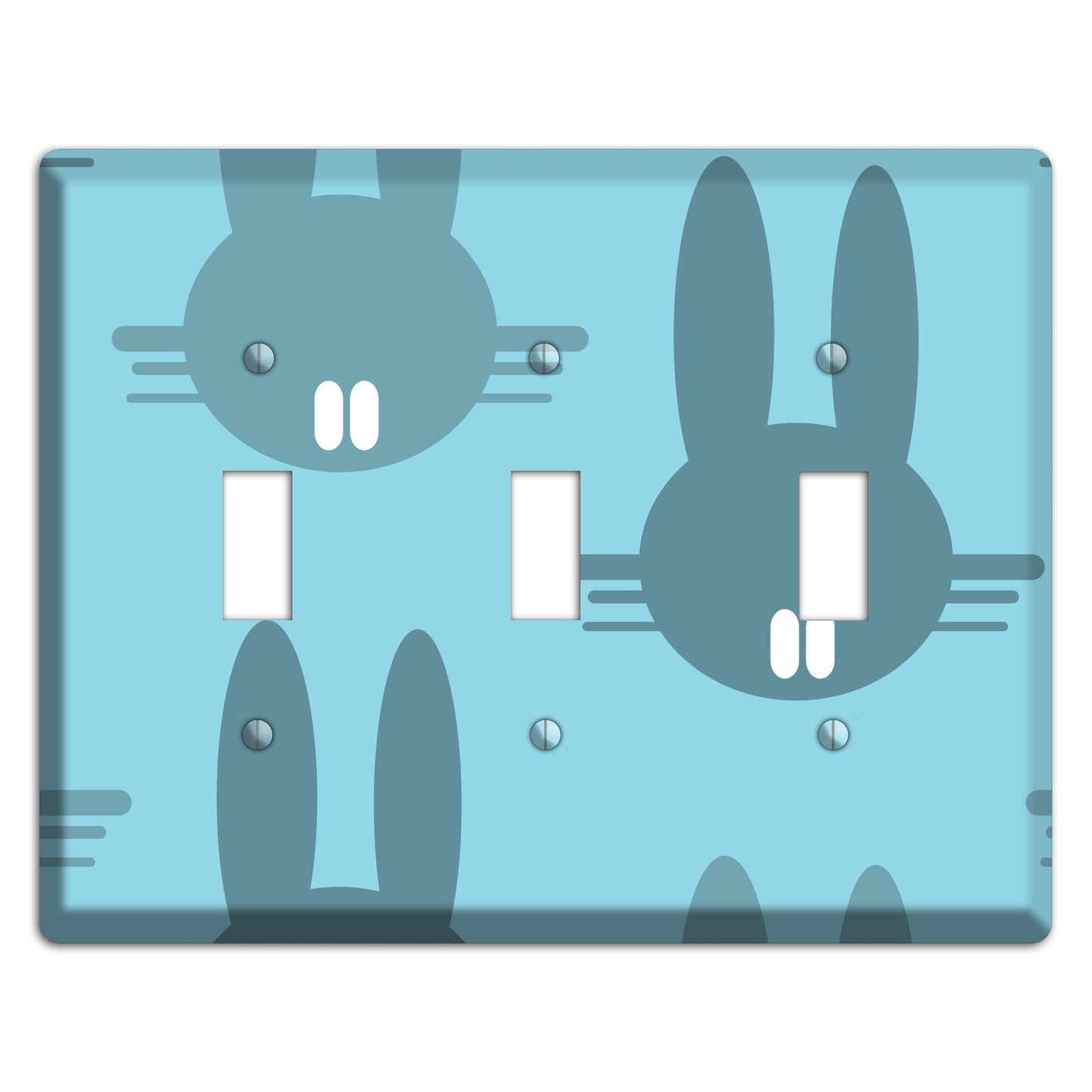 Blue Bunny 3 Toggle Wallplate