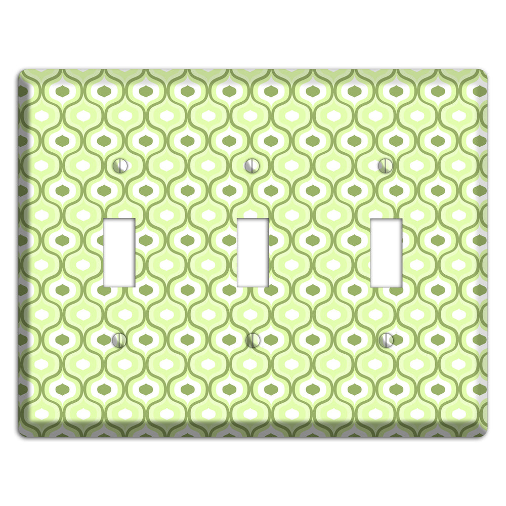 Multi Green Double Scallop 2 3 Toggle Wallplate