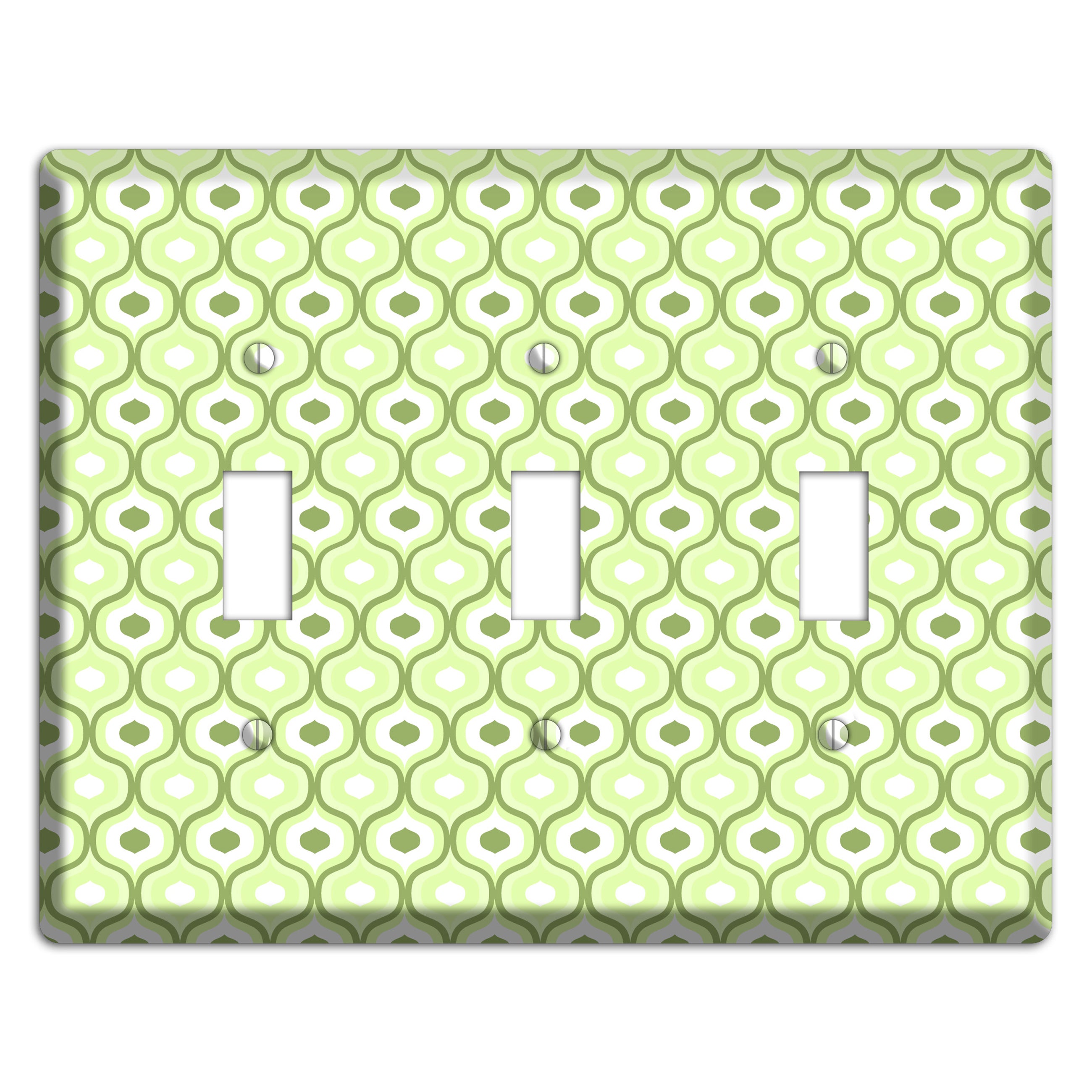 Multi Green Double Scallop 2 3 Toggle Wallplate