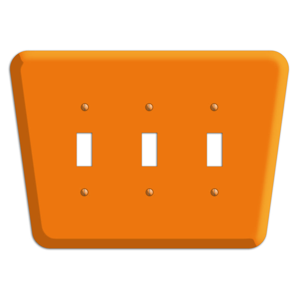 Pumpkin Mid-Century 3 Toggle Wallplate