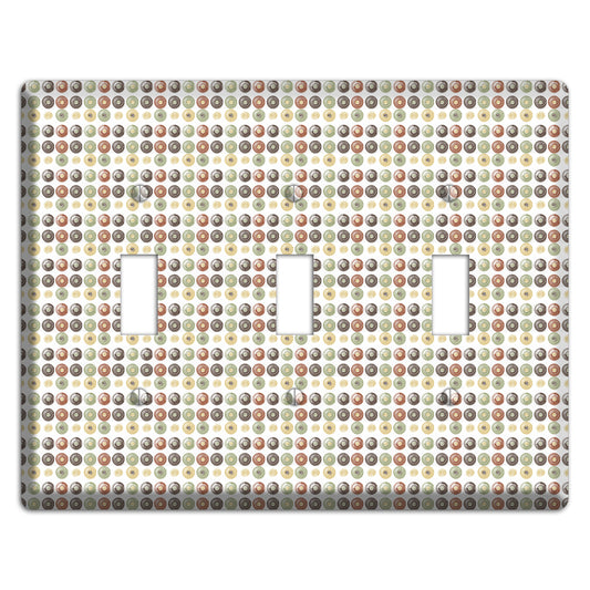 Multo Color Tiled Dots 3 Toggle Wallplate