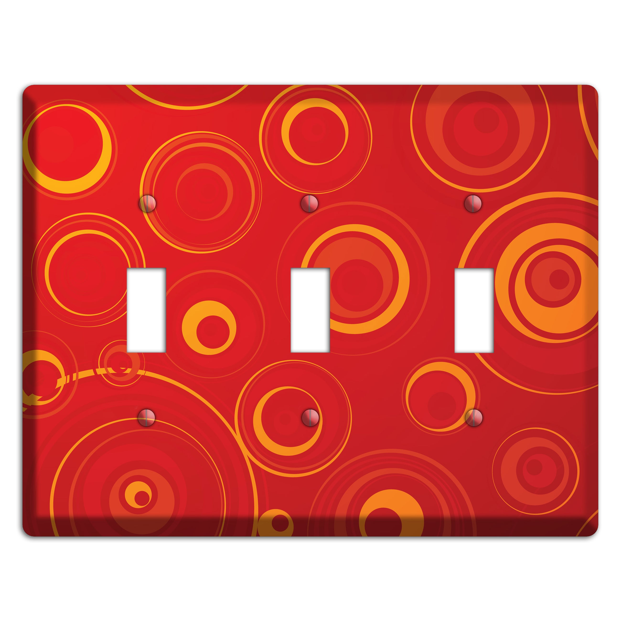 Red Circles 3 Toggle Wallplate