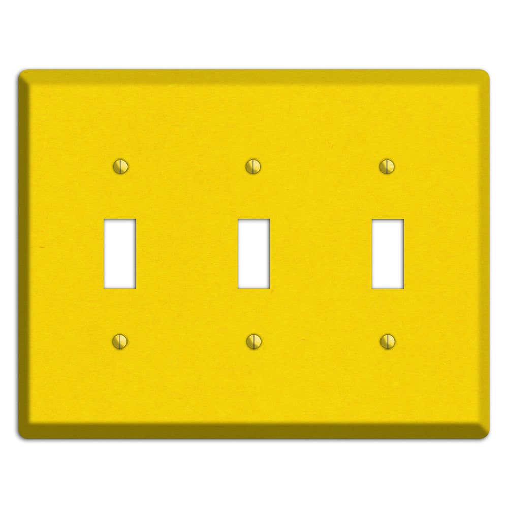 Tangerine Yellow Kraft 3 Toggle Wallplate