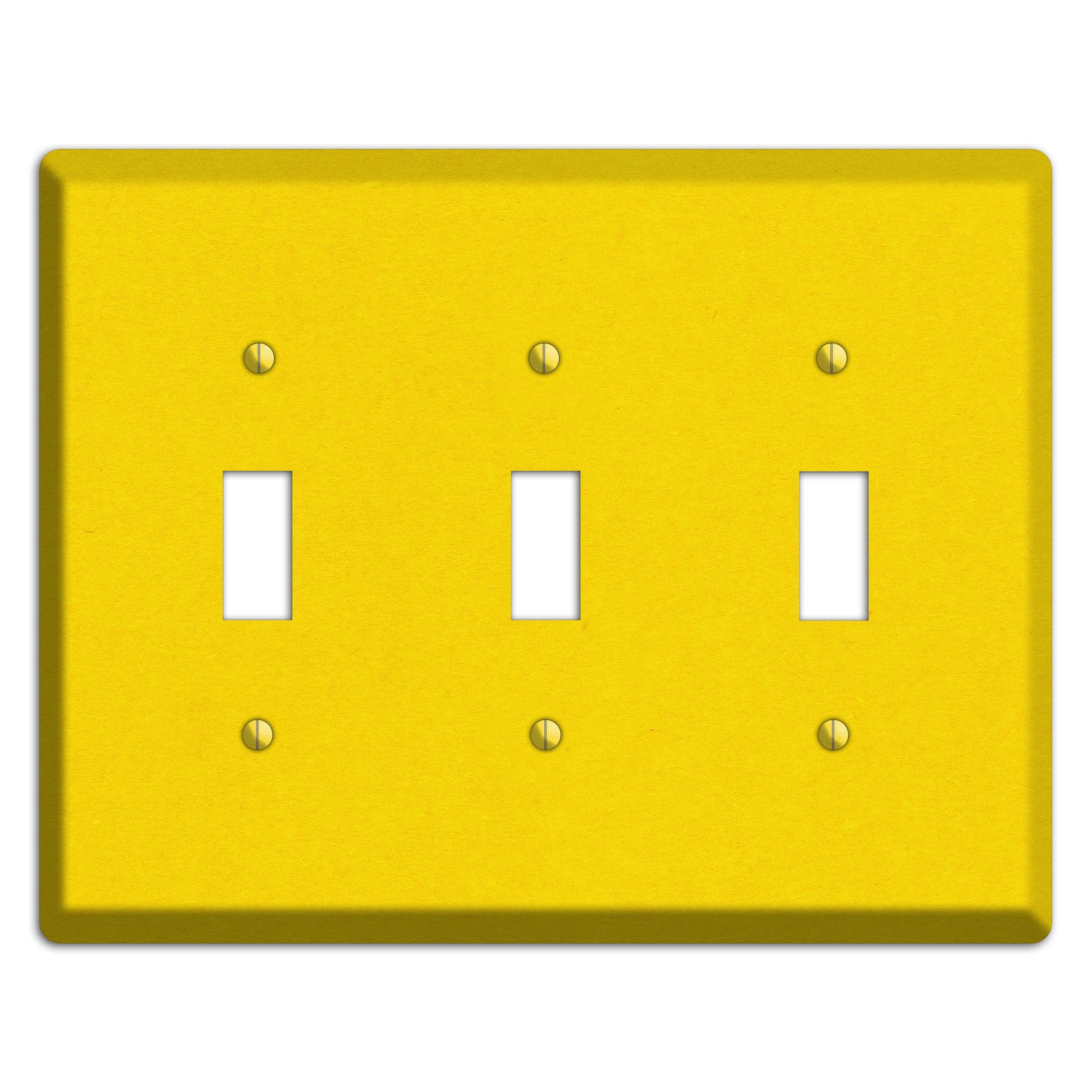 Tangerine Yellow Kraft 3 Toggle Wallplate