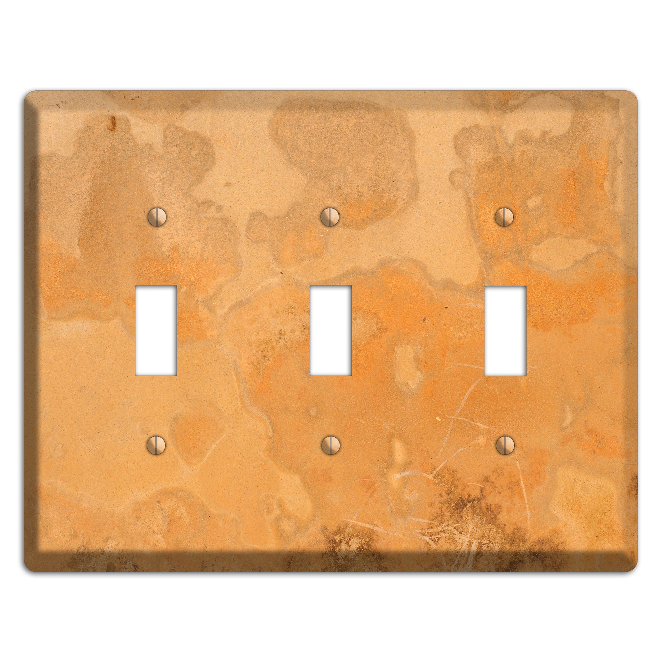 Tan Concrete 3 Toggle Wallplate