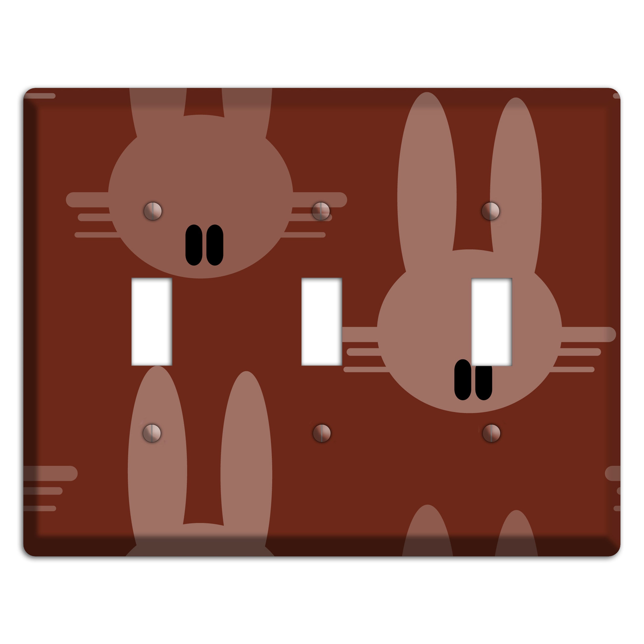 Maroon Bunny 3 Toggle Wallplate