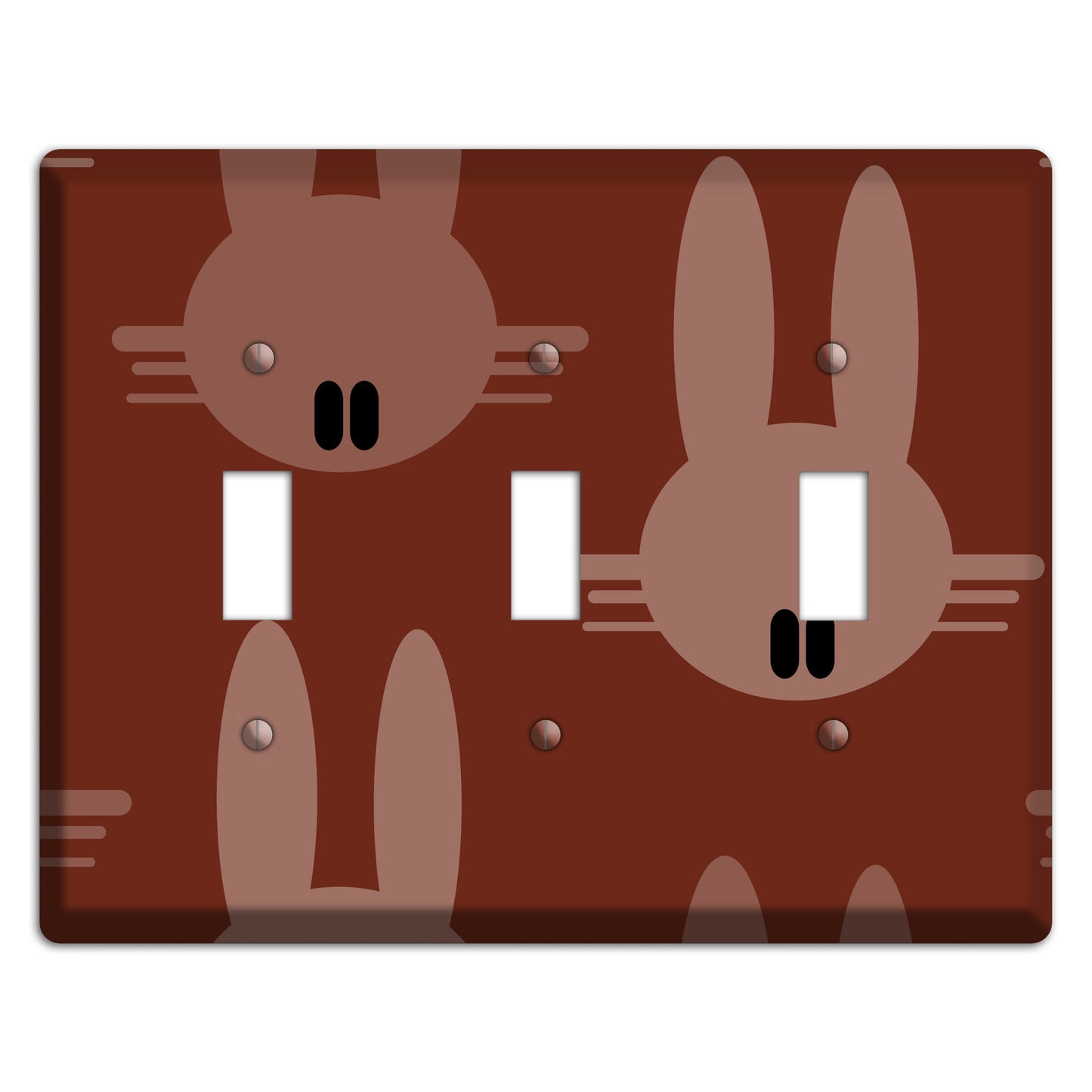 Maroon Bunny 3 Toggle Wallplate