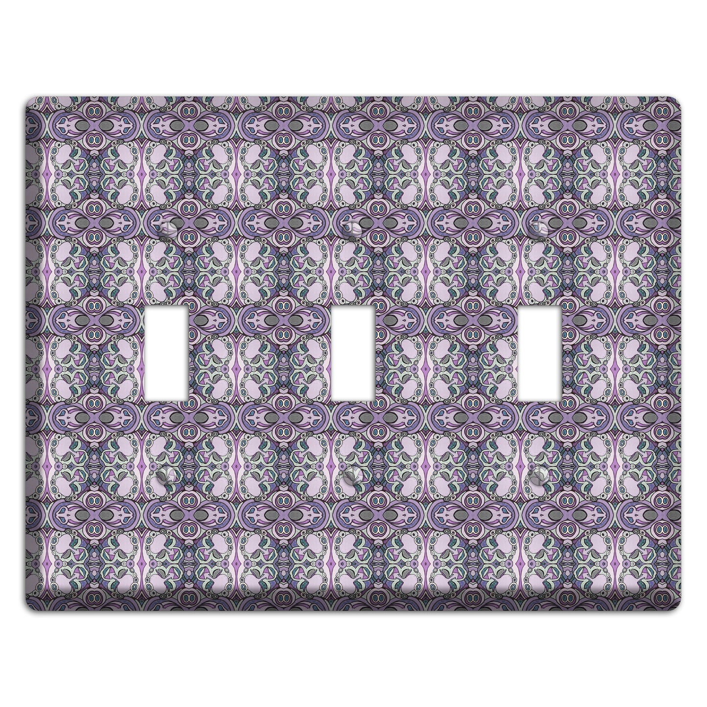 Pink Purple Sage Tapestry 3 Toggle Wallplate