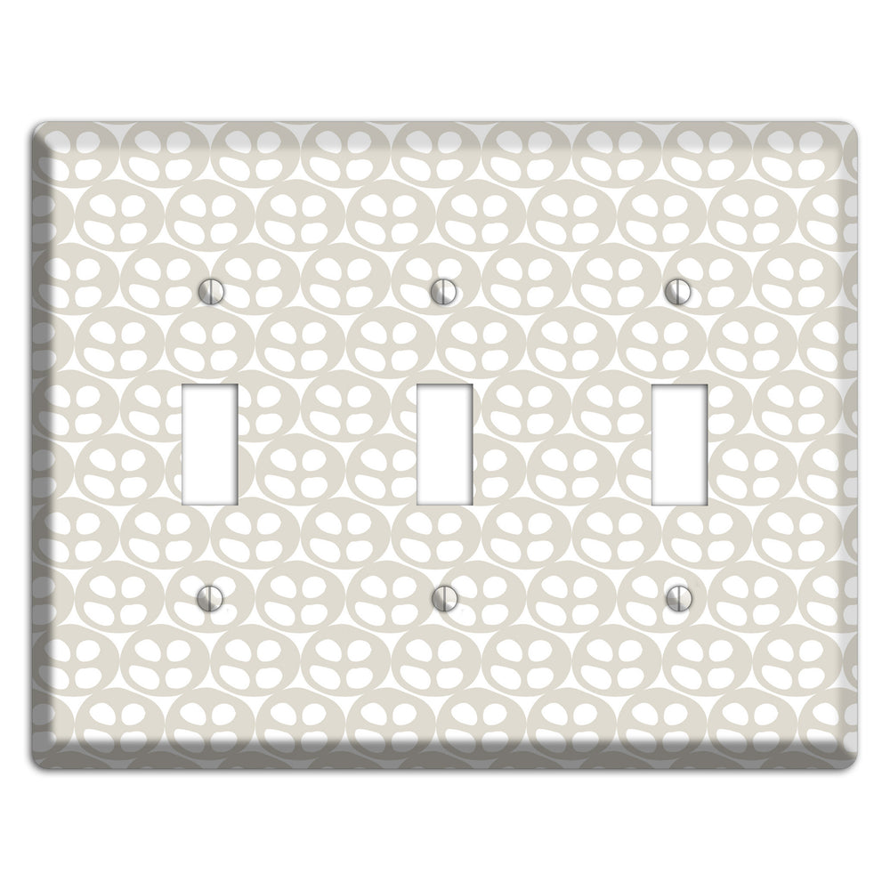 Simple Scandanavian Style AA 3 Toggle Wallplate