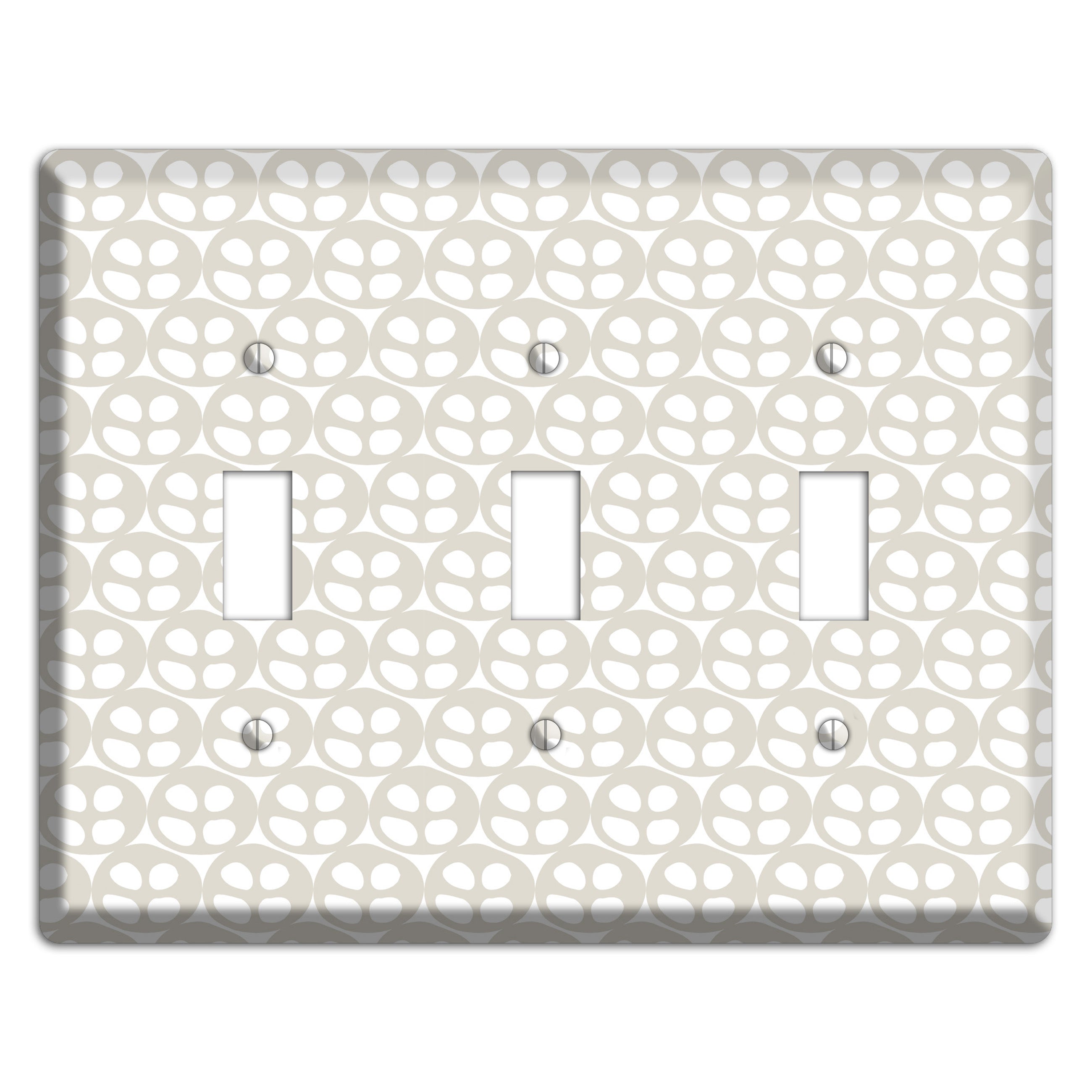 Simple Scandanavian Style AA 3 Toggle Wallplate