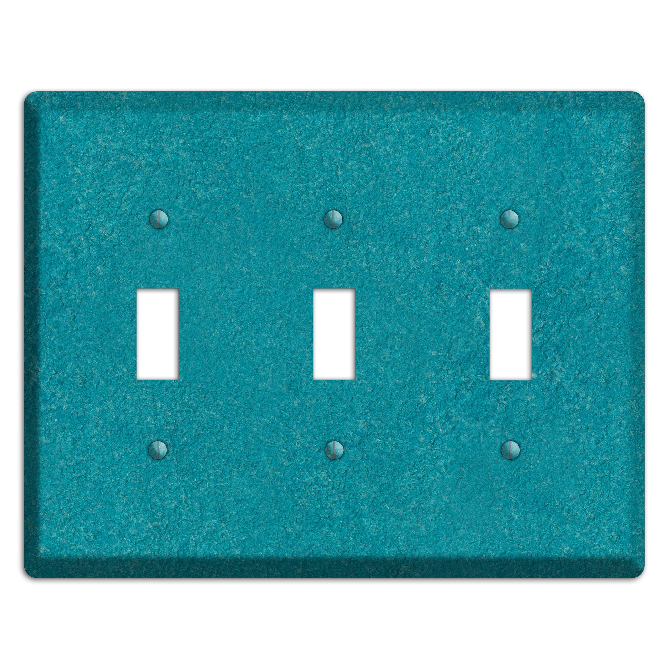 Stucco Teal 3 Toggle Wallplate